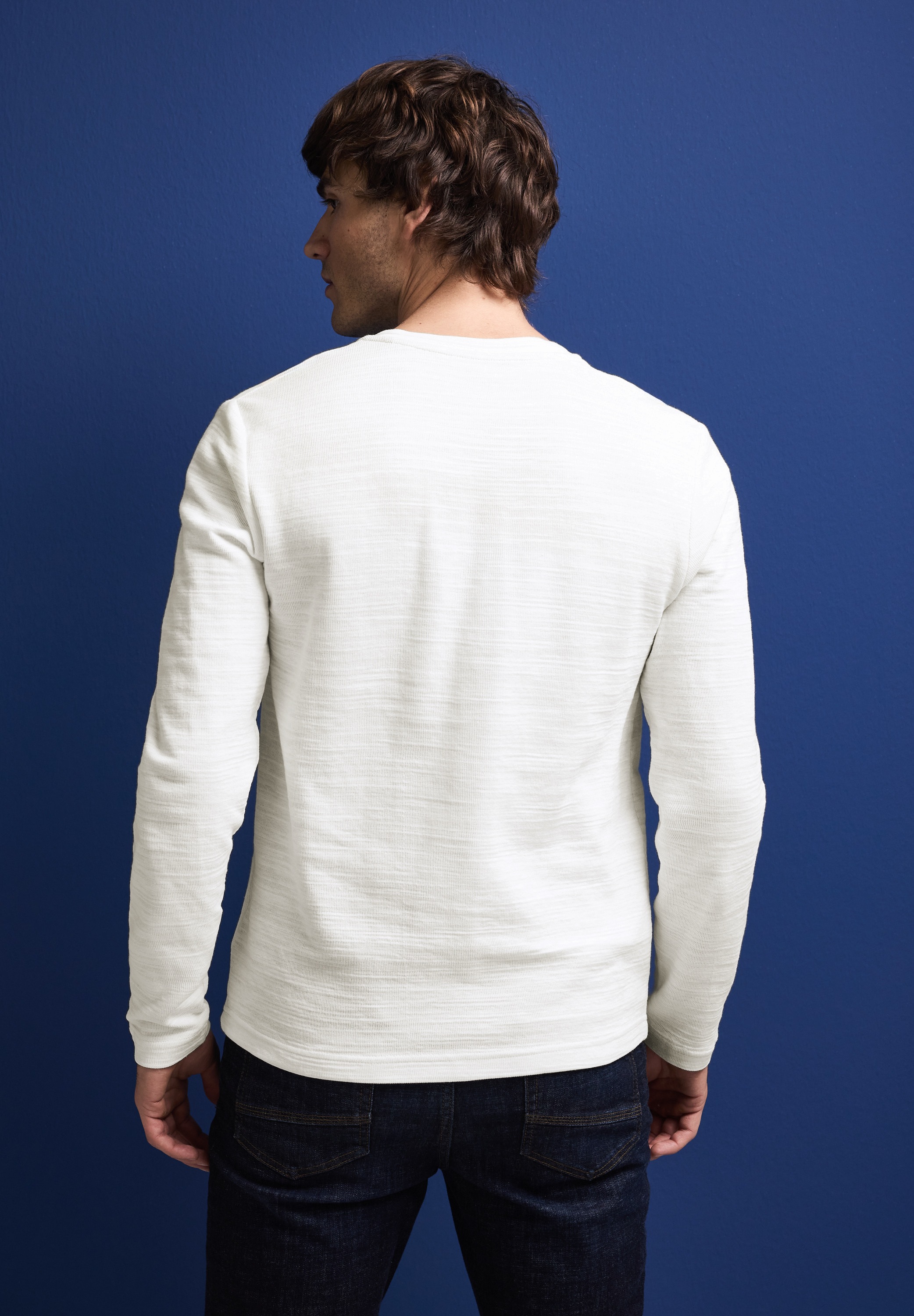 STREET ONE MEN Langarmshirt, im soften Baumwoll-Mix