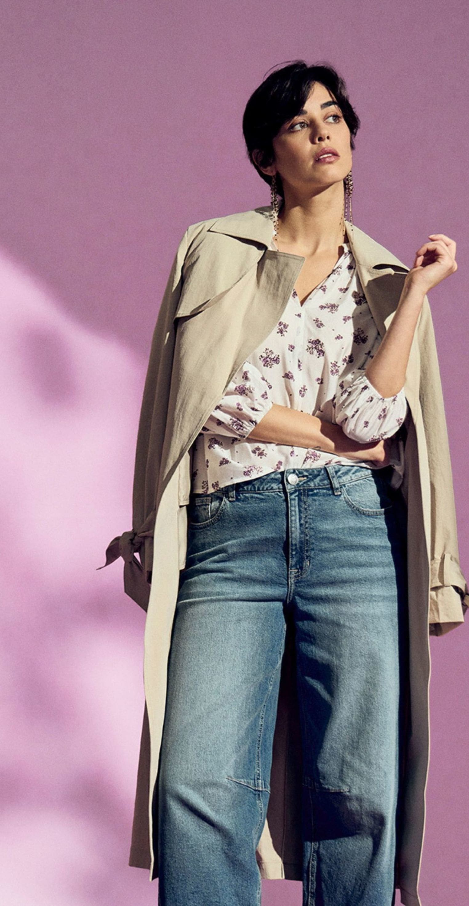 Zero Schlupfbluse »Damen mit Blumen«