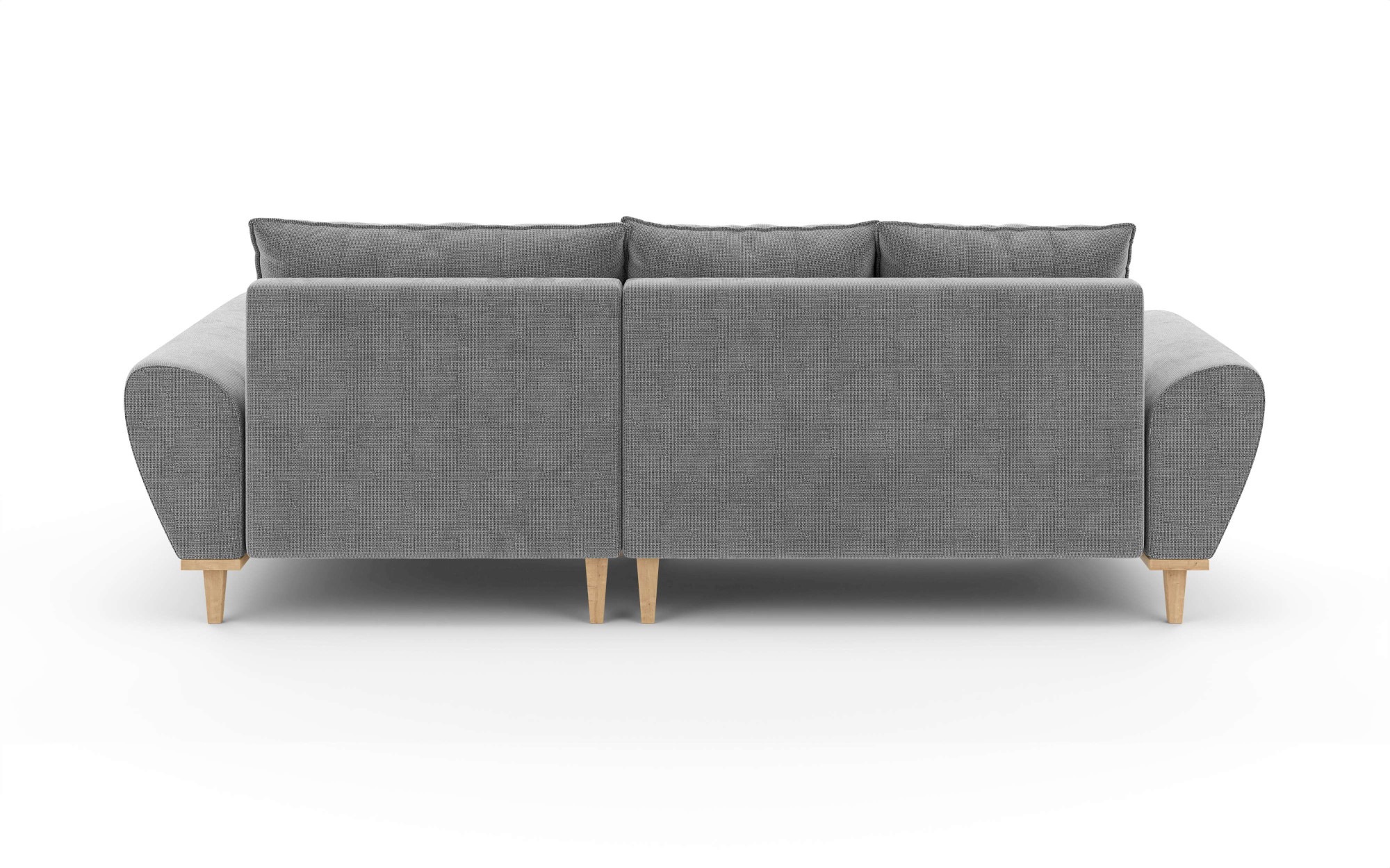 Home affaire Ecksofa »Ahrdorf mit Bettfunktion und Bettkasten, Maße: B/H/T 268/86/175 cm«, L-Form mit 3 Rückenkissen und moderne gerundete Armlehnen