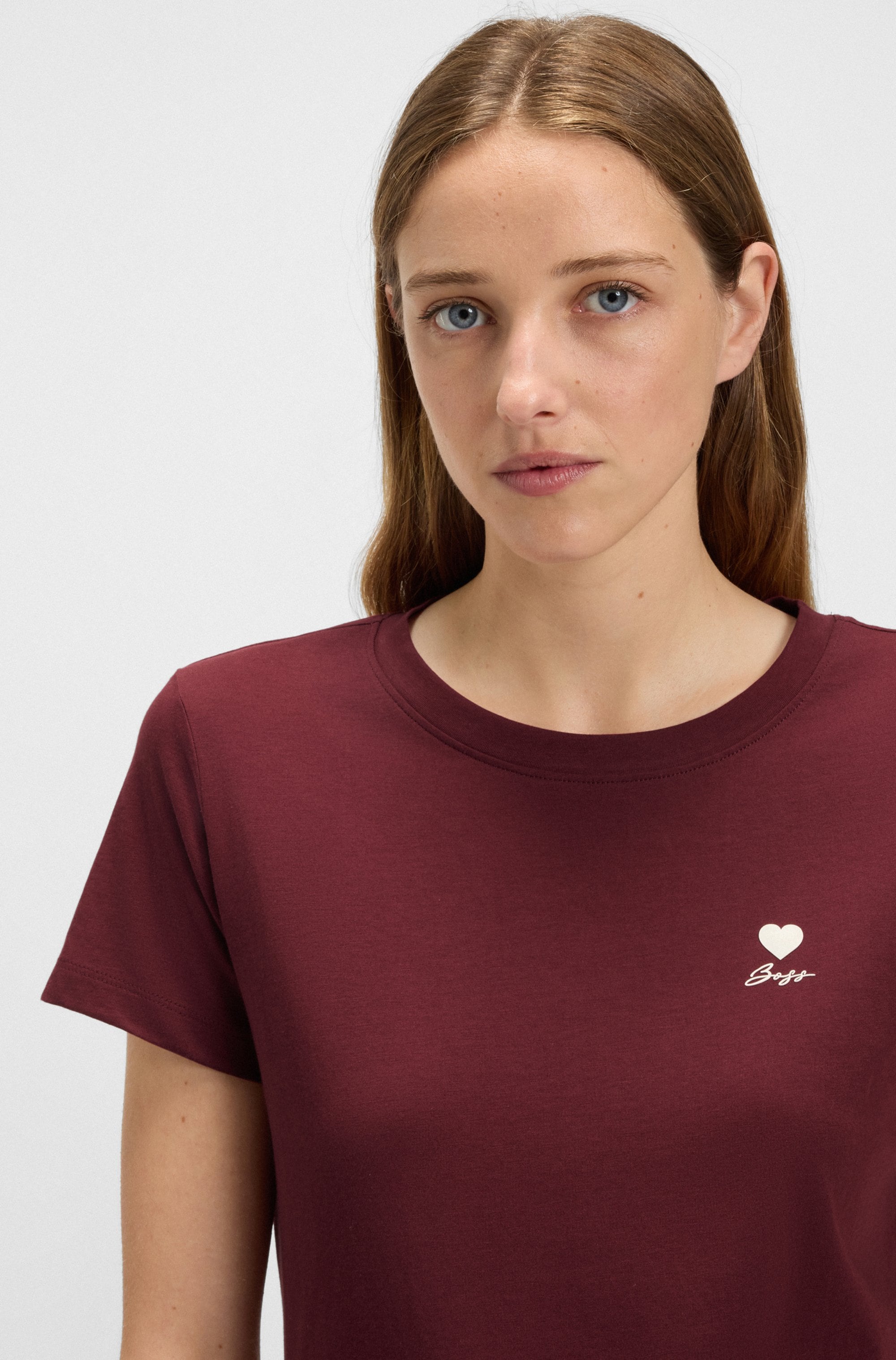 BOSS ORANGE T-Shirt »Esogo Premium Damenmode« mit Artwork auf der Brust