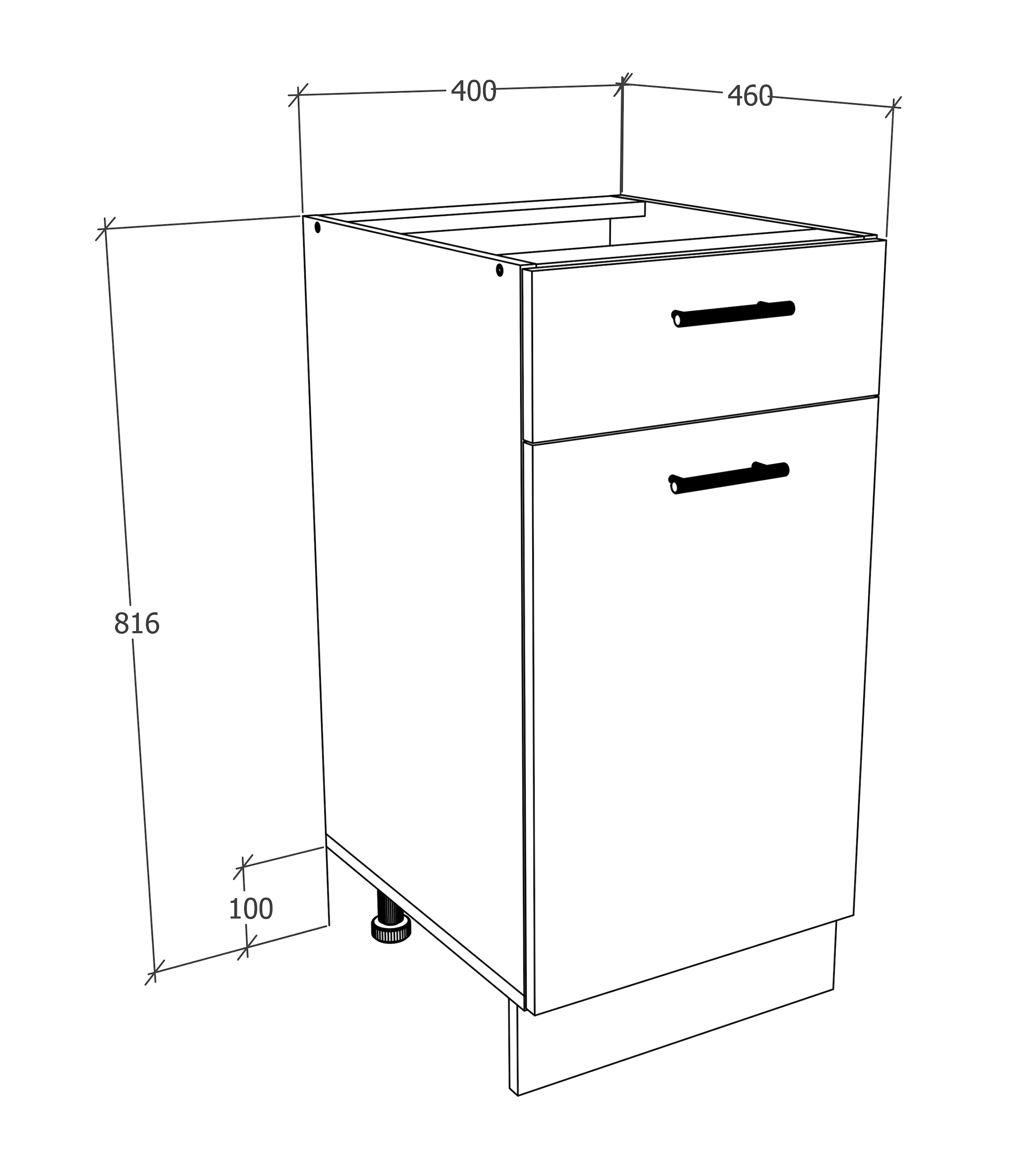 VCM Unterschrank »Küchenschrank B 40 cm Unterschrank Schublade Esilo«