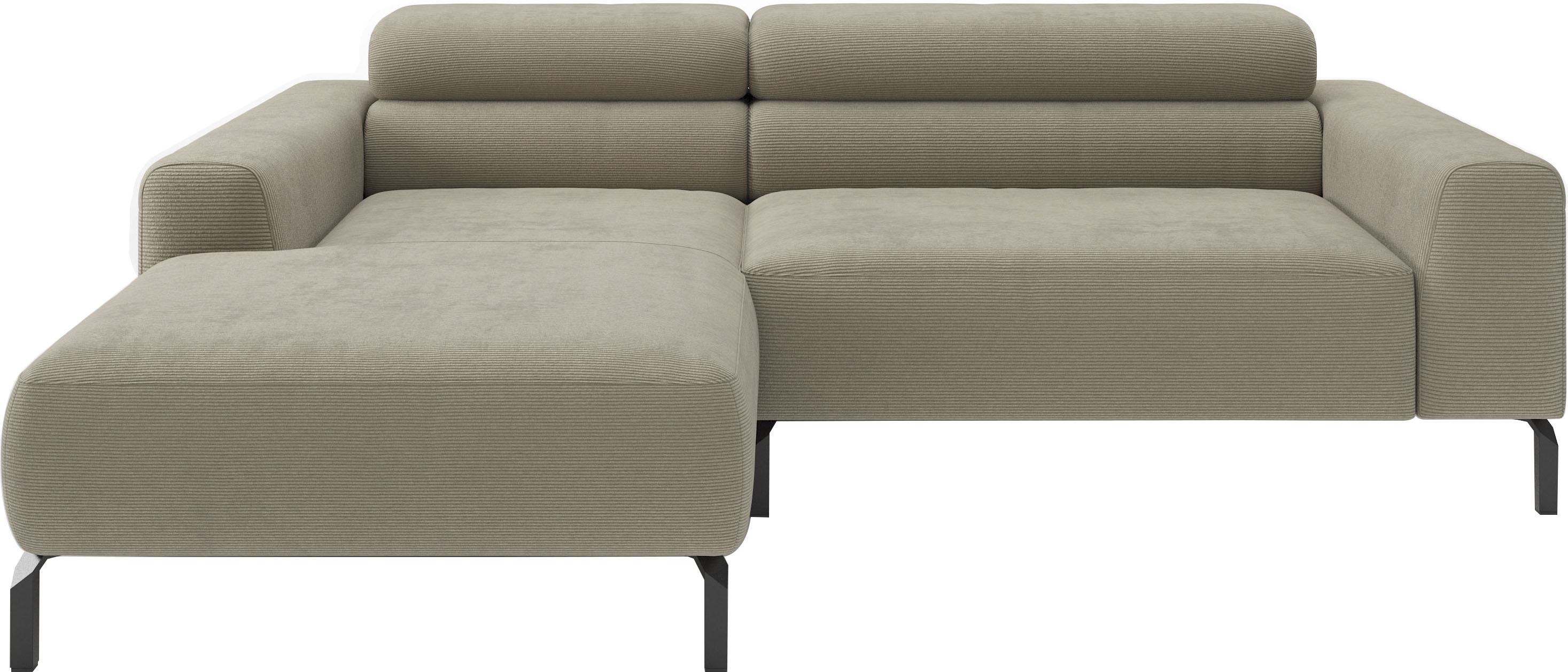 Home affaire Ecksofa "Ecksofa, L-Form, incl. Kopfteilverstellung, Breite 223 cm" wahlweise elektrische Sitztiefenverstellung