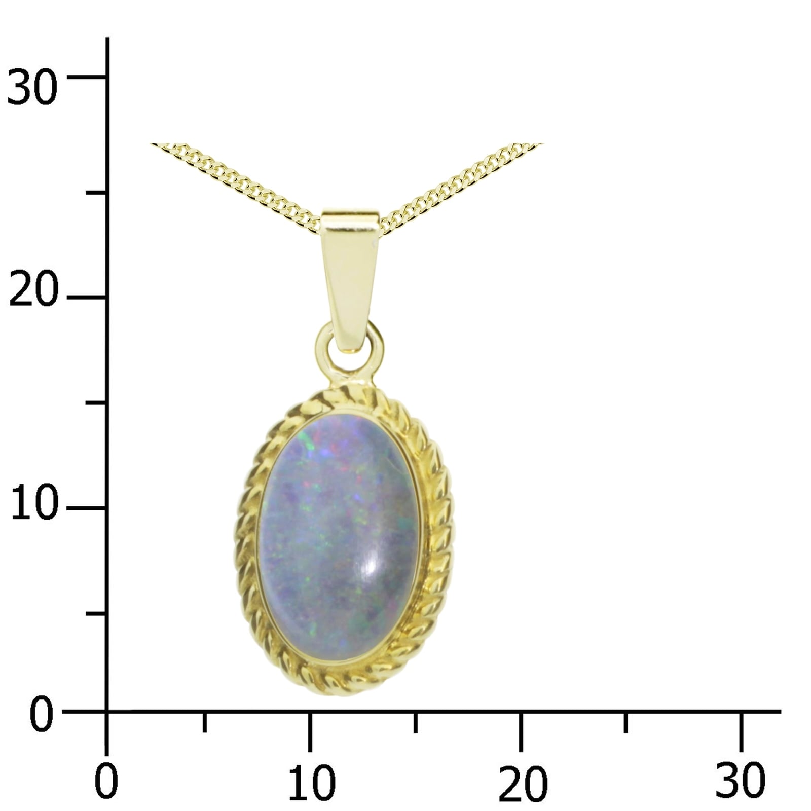 OSTSEE-SCHMUCK Kette und Anhänger Set »- Julie - Gold 333/000 - Opal-Triplette«