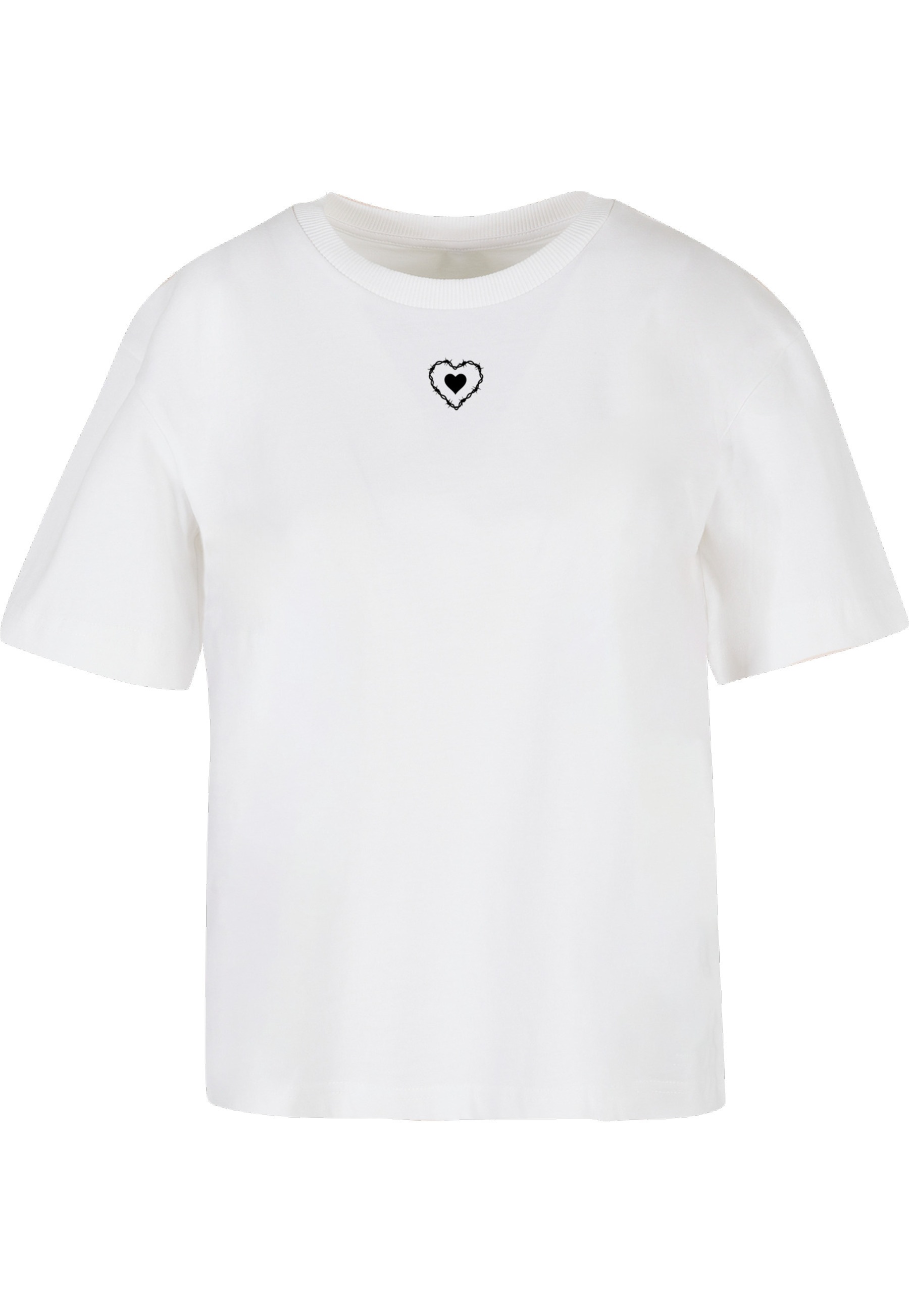 Miss Tee T-Shirt "Miss Tee Damen Good Vibes Only Heart Tee" 1 Stk. günstig online kaufen