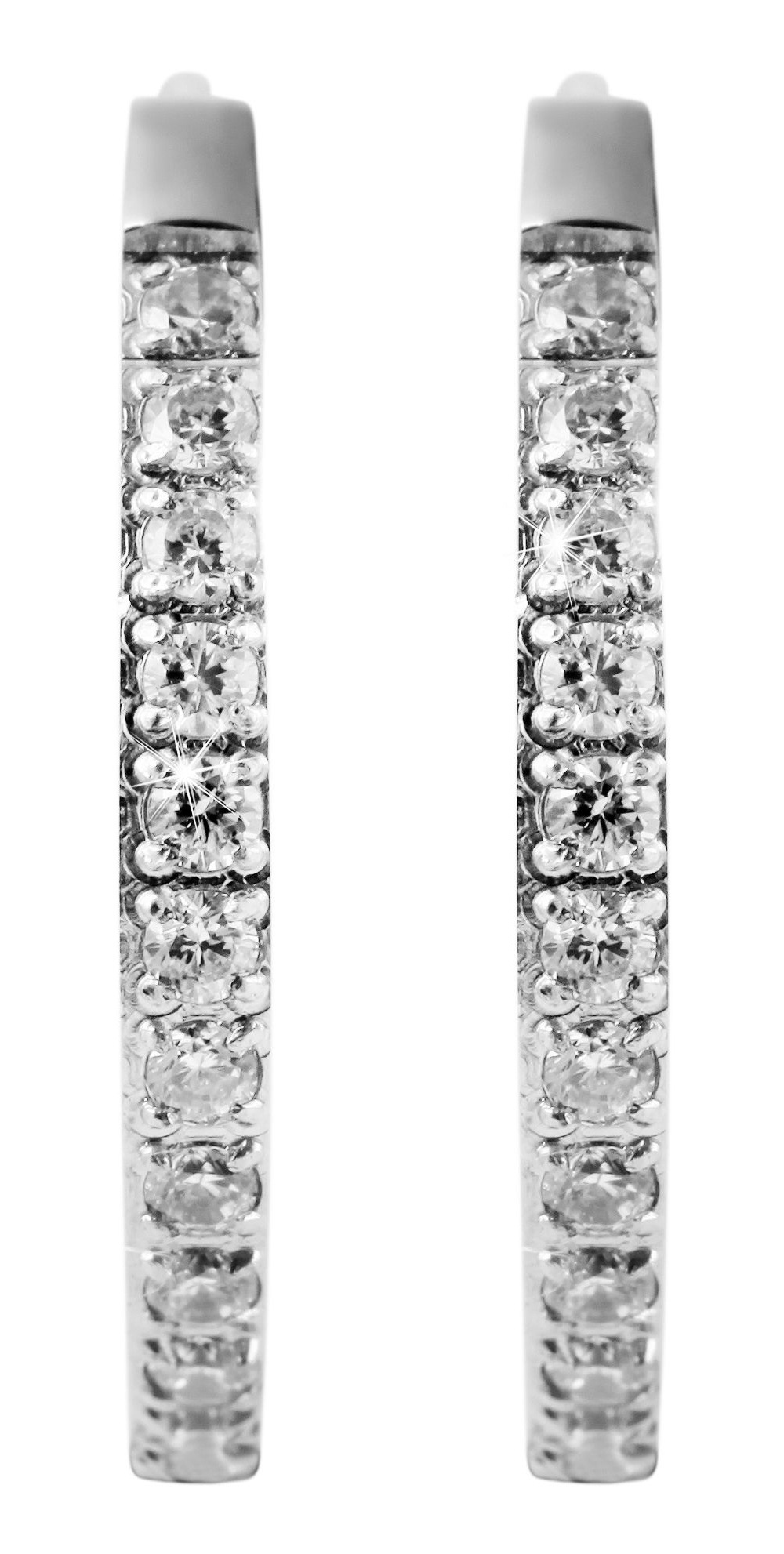 Adelia´s Paar Creolen "Damen Ohrringe – Creole aus Edelstahl mit Strass" Ei günstig online kaufen