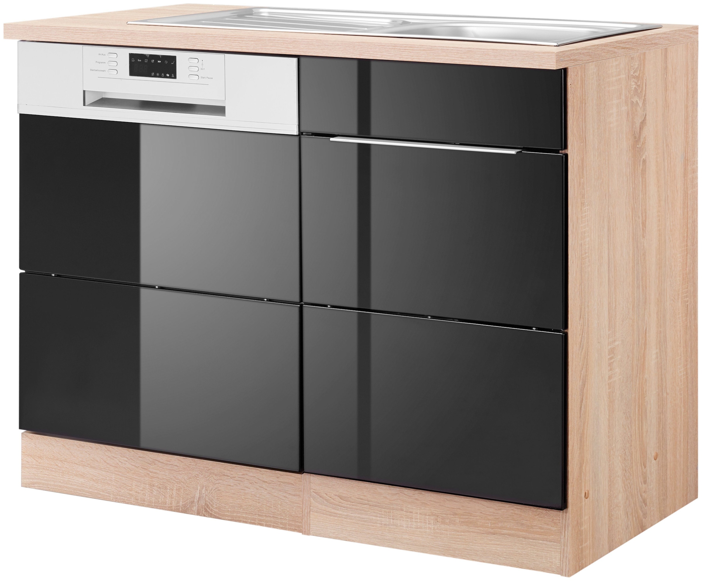 Spülenschrank »KS-Brindisi«, 110 cm breit, inkl. Möbeltür für Geschirrspüler sowie...