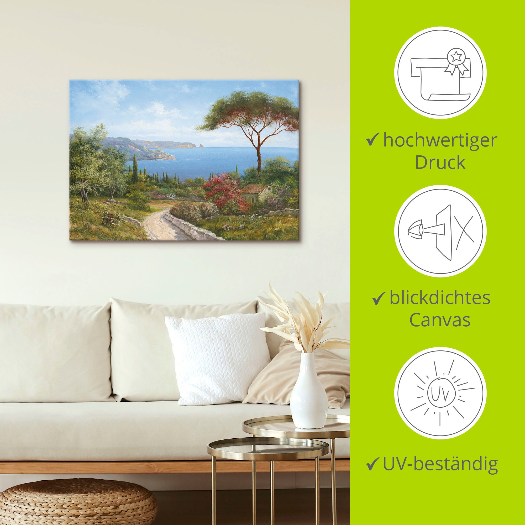 Artland Wandbild »Haus am Meer«, Gewässer, (1 St.), als Leinwandbild, Poster, Wandaufkleber in verschied. Größen