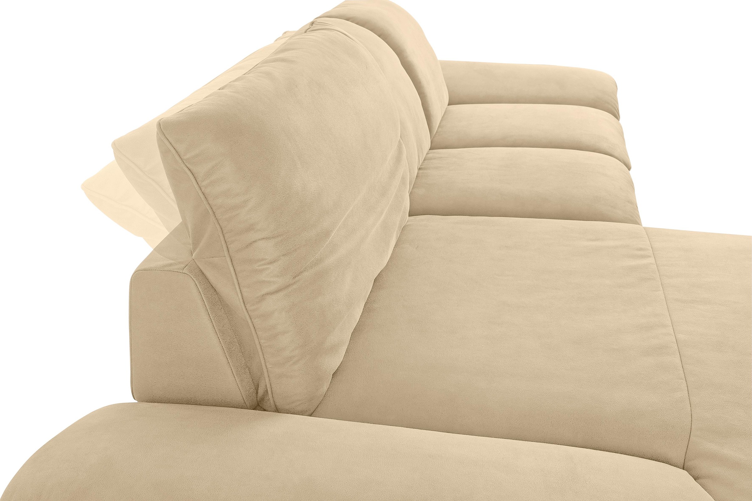 W.SCHILLIG Ecksofa »enjoy&MORE, Designsofa, elegant und bequem, L-Form«, mit Sitztiefenverstellung, Füße Chrom glänzend, Breite 310 cm