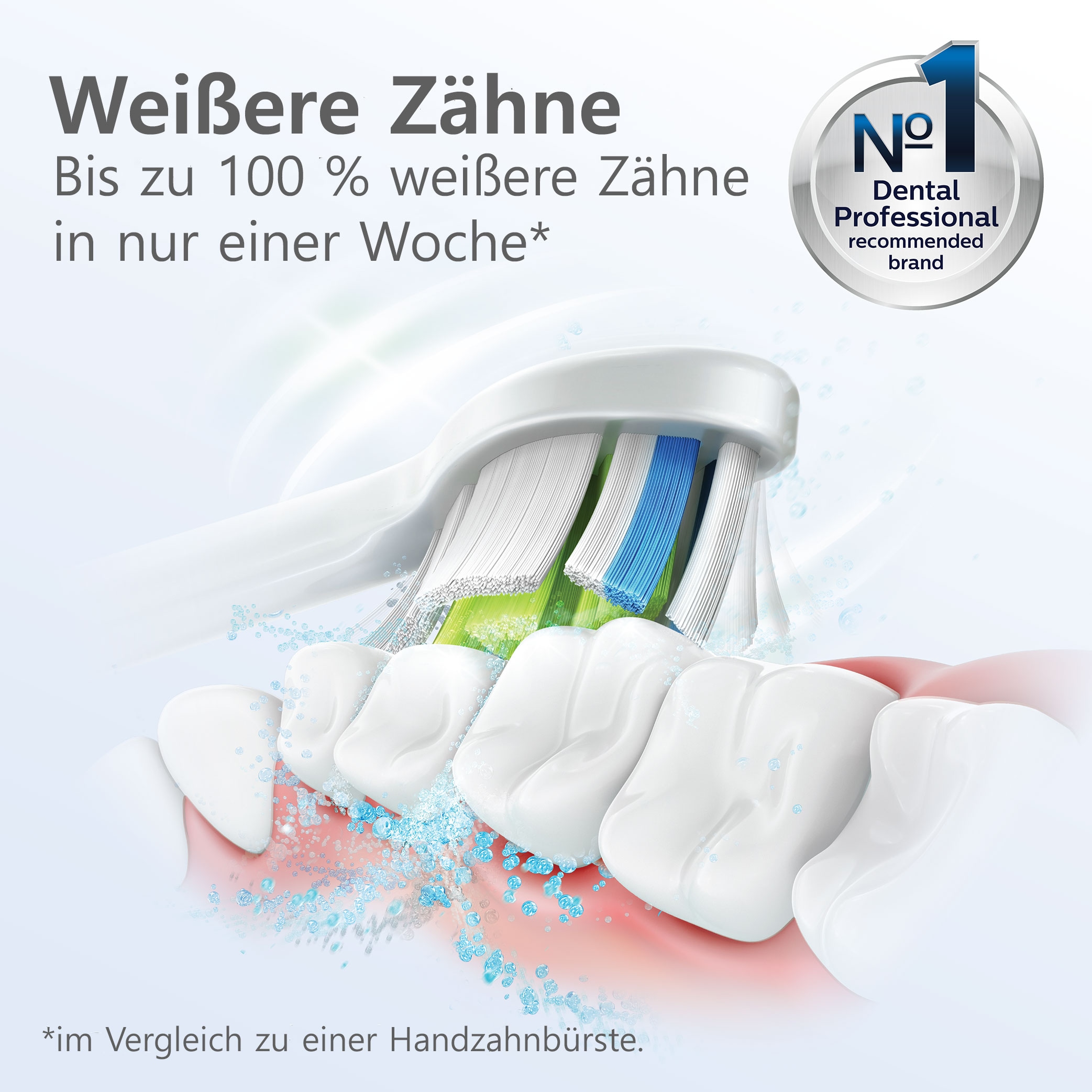 Philips Sonicare Aufsteckbürsten »W2 Optimal White Standard«, mit der Bürstenkopferkennung, Standardgröße