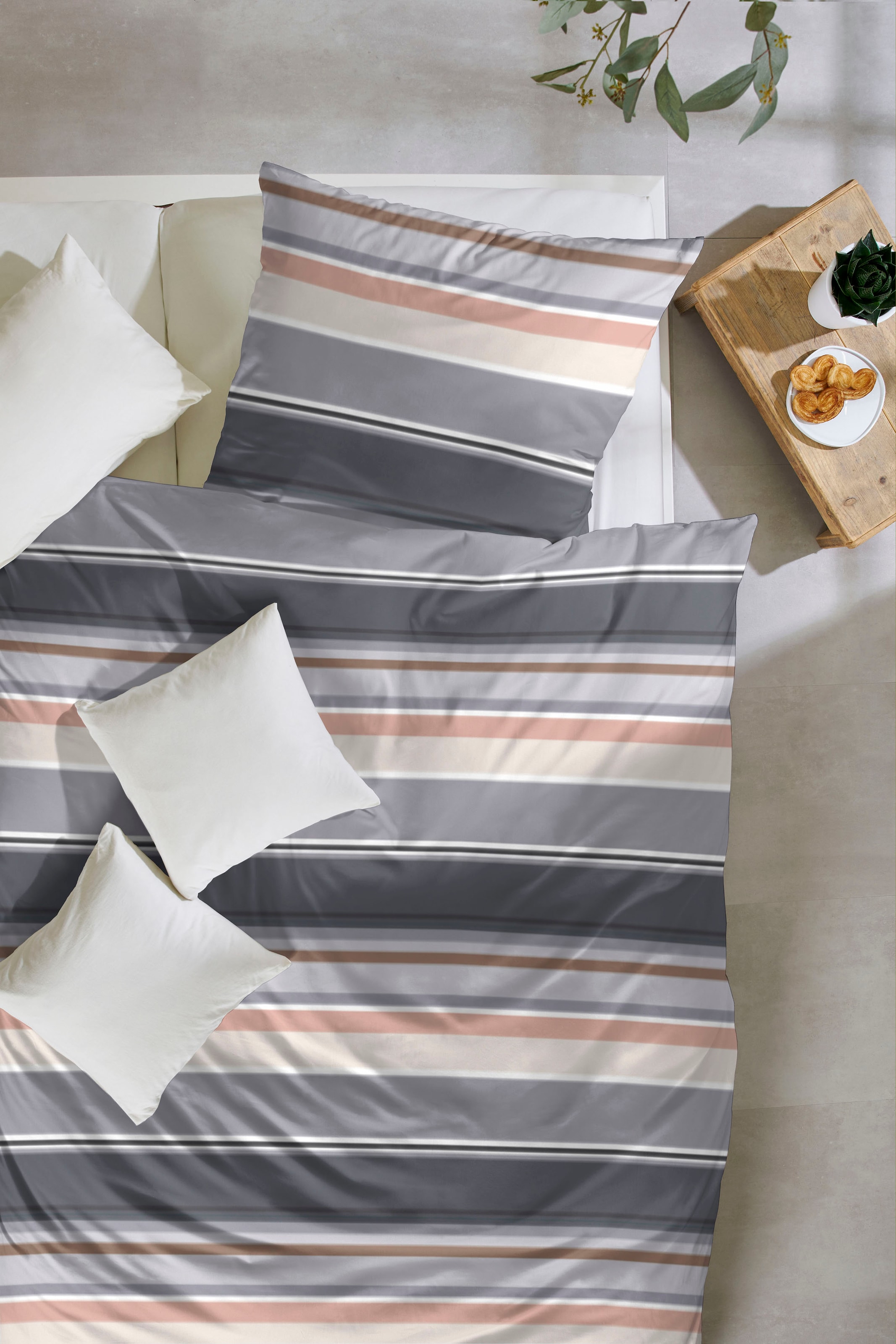 Primera Bettwäsche »Late Summer Stripe«, mit modernen Streifen in frischen Farben