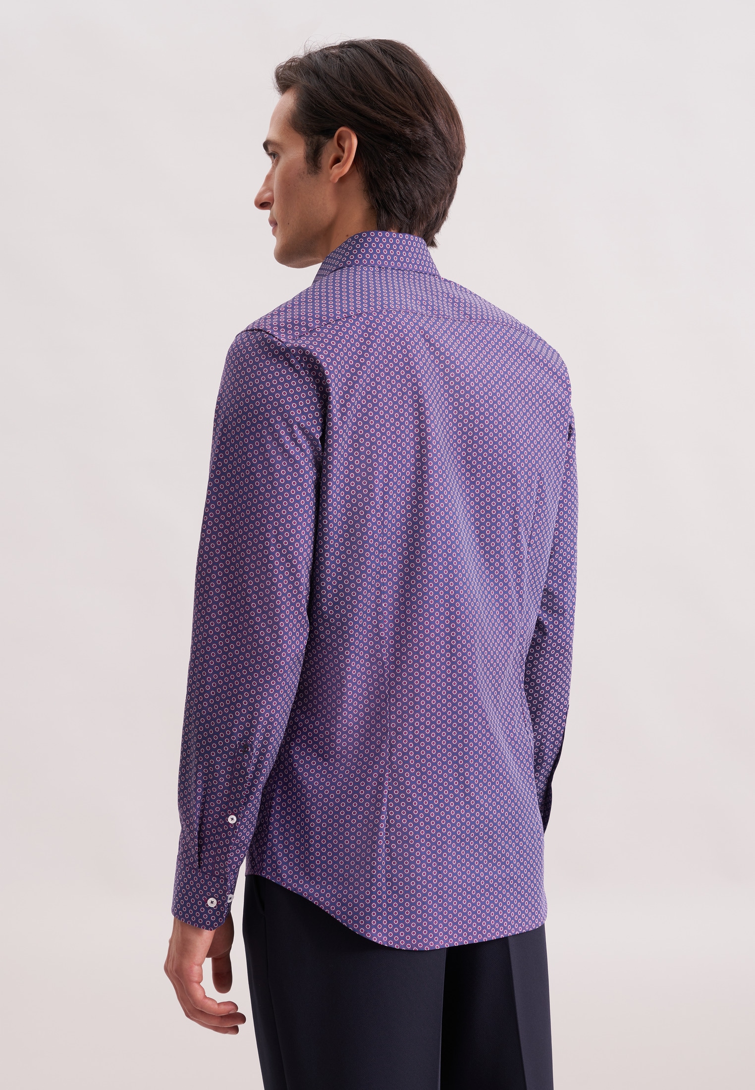 seidensticker Businesshemd »Schwarze Rose« Regular 1/1 Kentkragen Druck