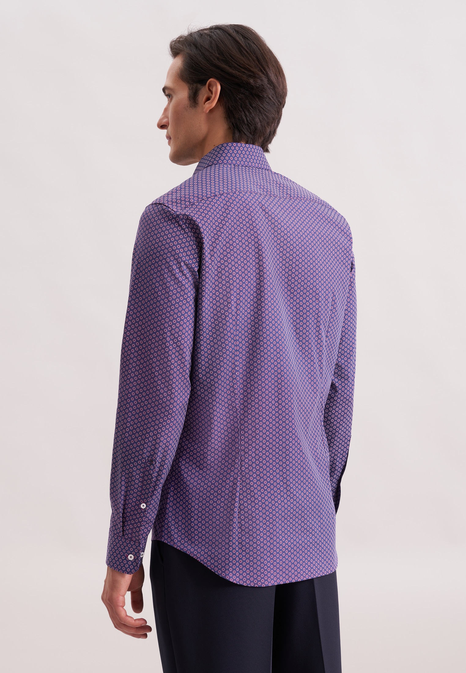 seidensticker Businesshemd "Schwarze Rose" Regular 1/1 Kentkragen Druck günstig online kaufen