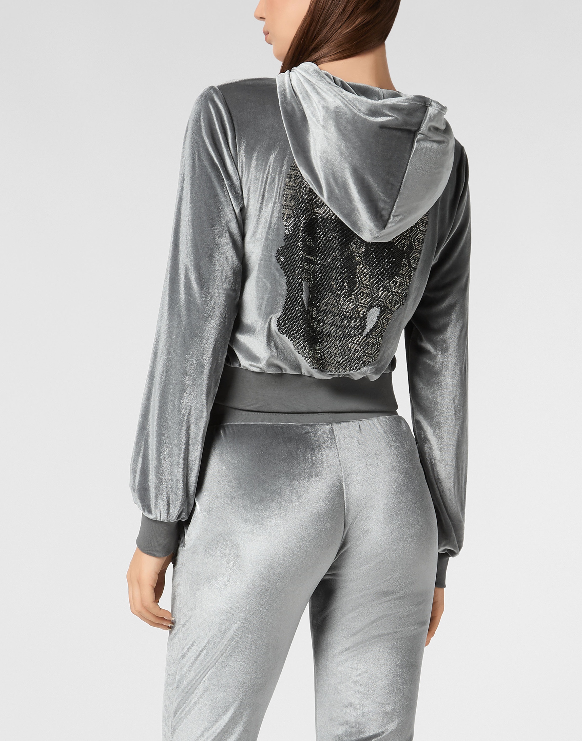 PHILIPP PLEIN Kapuzensweatjacke »Skull Mit Schmucksteinen«