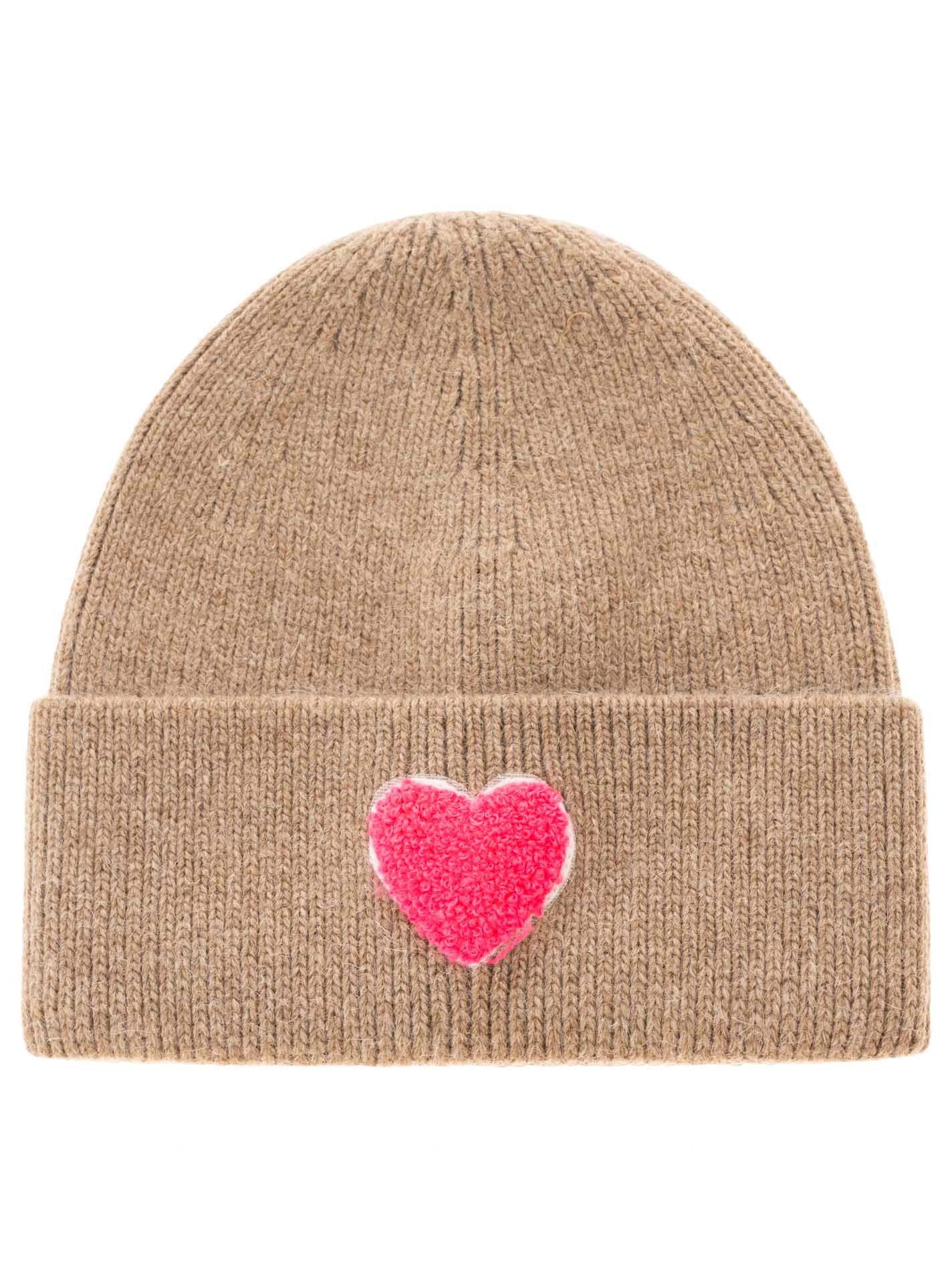 Zwillingsherz Beanie ""Heart Patch"", Grobstrick, Herzmotiv,Wollanteil, bre günstig online kaufen
