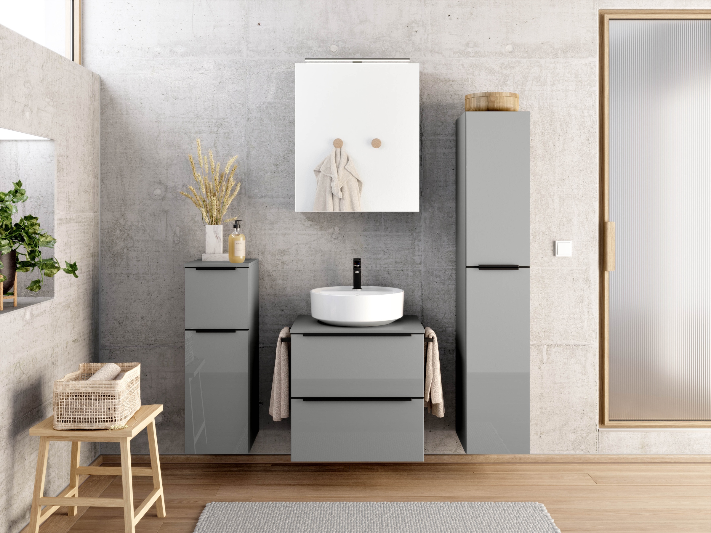 nobilia Badmöbel-Set "Alvene" vormontiert, mit Soft-Close, 2 Stk. tlg. günstig online kaufen