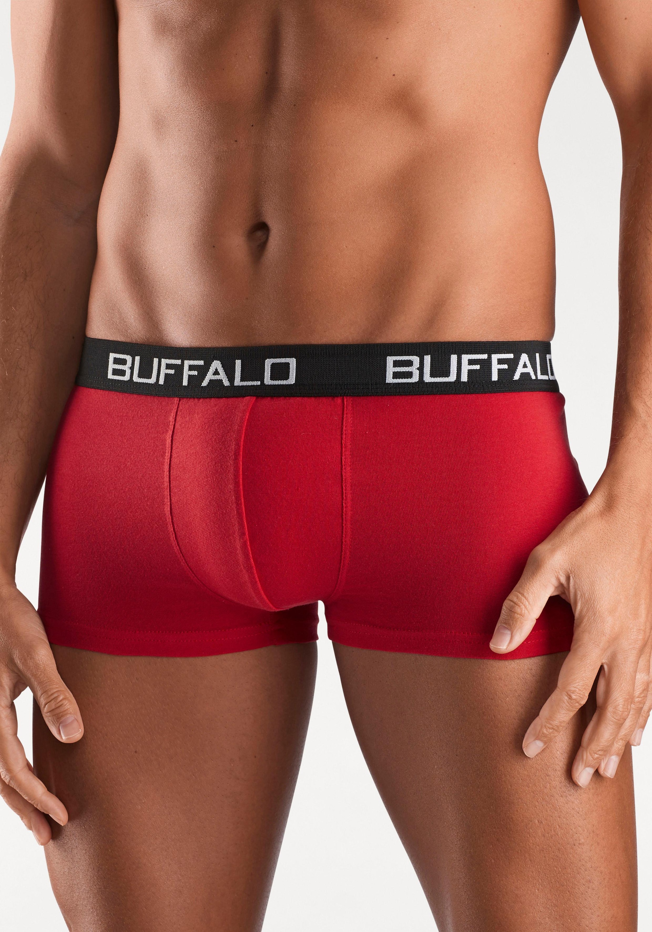 Buffalo Boxershorts, (Packung, 4 mit BAUR St.), in Hipster-Form | Kontrastbund