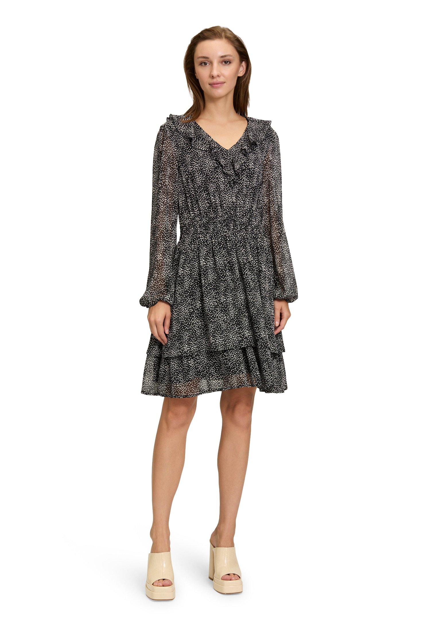 Cartoon Chiffonkleid »Cartoon Chiffonkleid mit Stufen«, Form