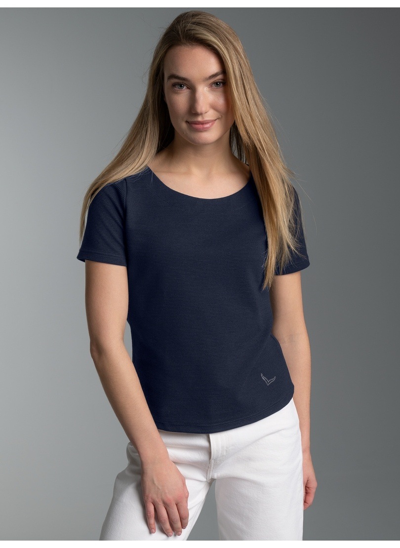 Thumbnail - Trigema Sweatshirt "TRIGEMA Shirt mit kurzen Ärmeln mit Kristallsteinen"