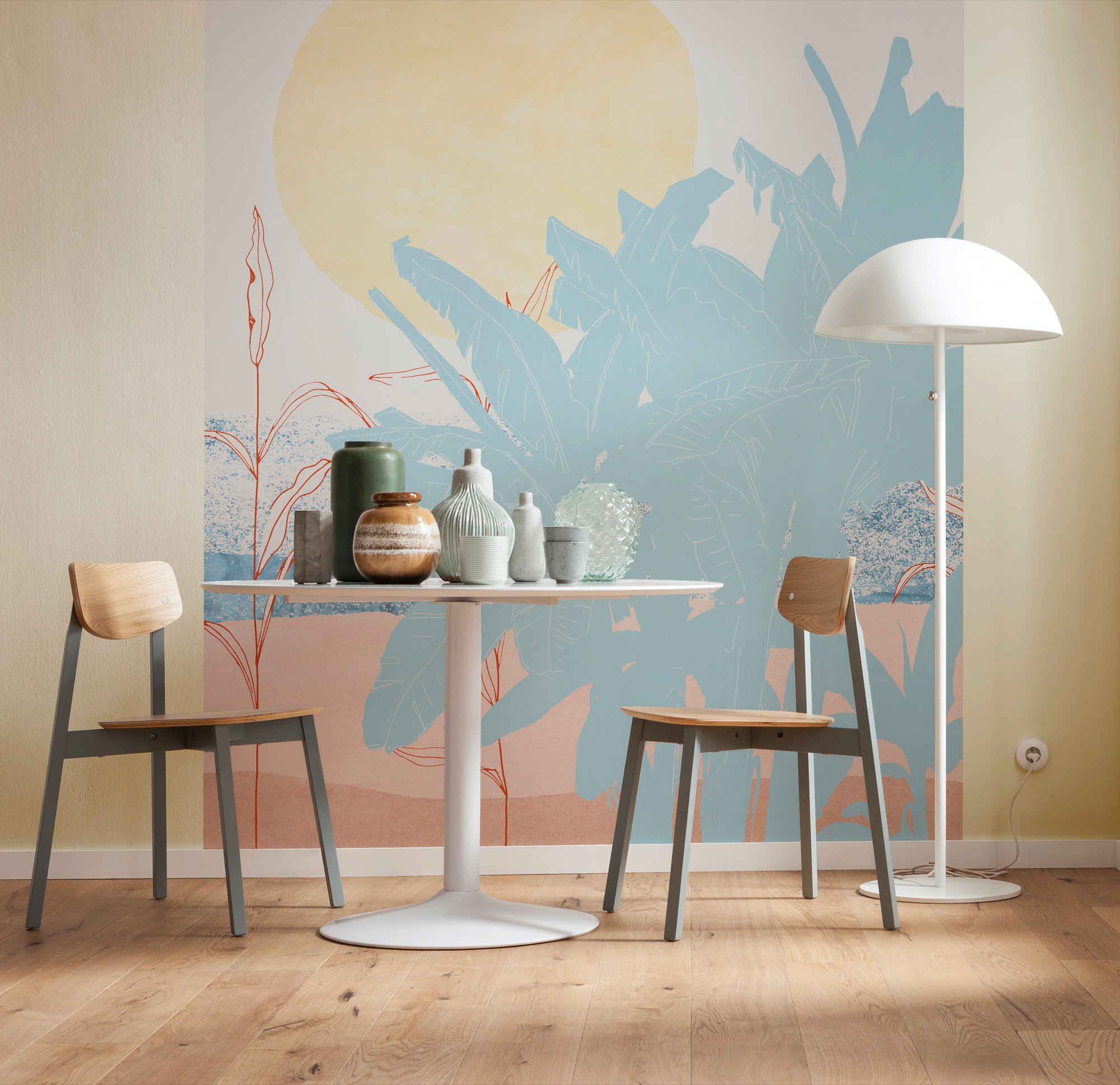 Komar Vliestapete »Digitaldruck Vlies -  Banana Leaves - Größe 250 x 280 cm« bedruckt glatt Wohnzimmer, Schlafzimmer