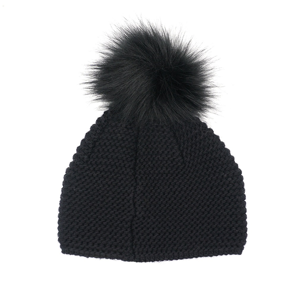 Thumbnail - CAPO Bommelmütze Grobstrick, unifarben, gefüttert