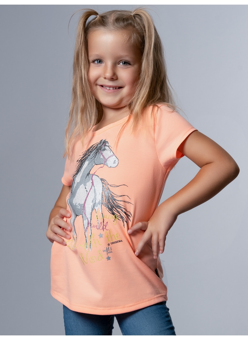 Trigema T-Shirt "TRIGEMA T-Shirt mit Pferd" 1 Stk.