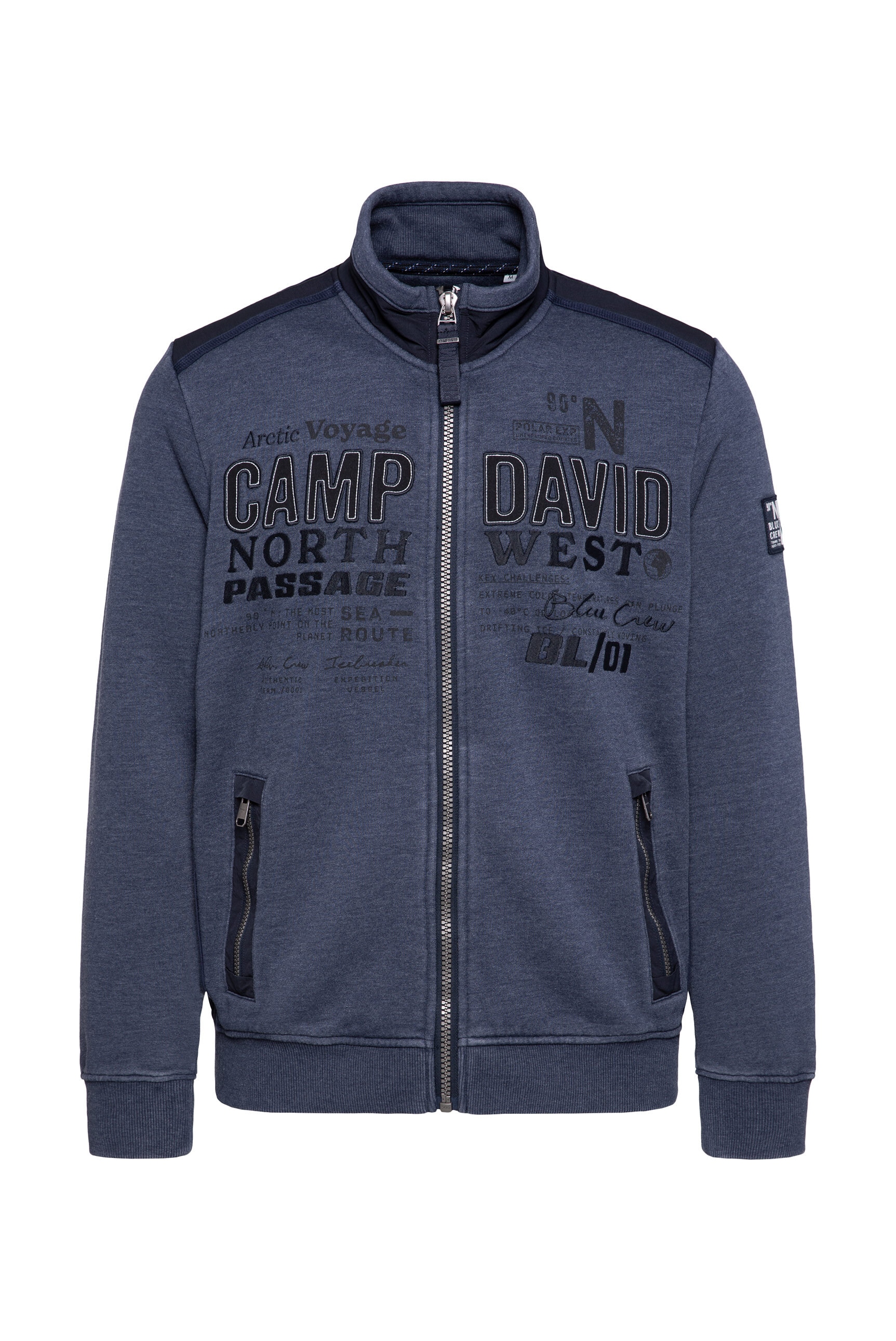 CAMP DAVID Sweatjacke, mit Reißverschlusstaschen