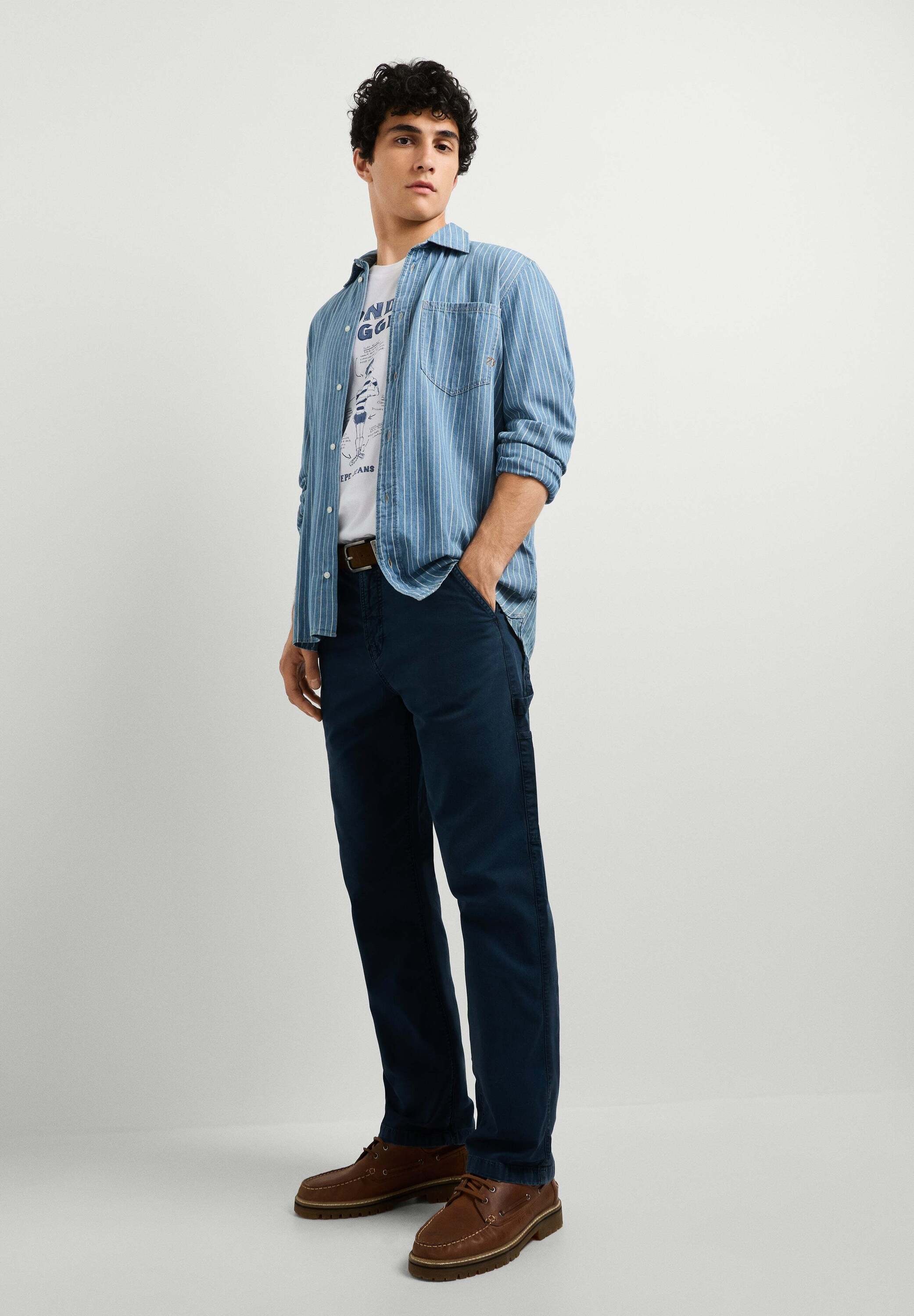 Pepe Jeans Funktionshose "trousers RELAXED WASHED CARPENTER CANVAS PANT"
