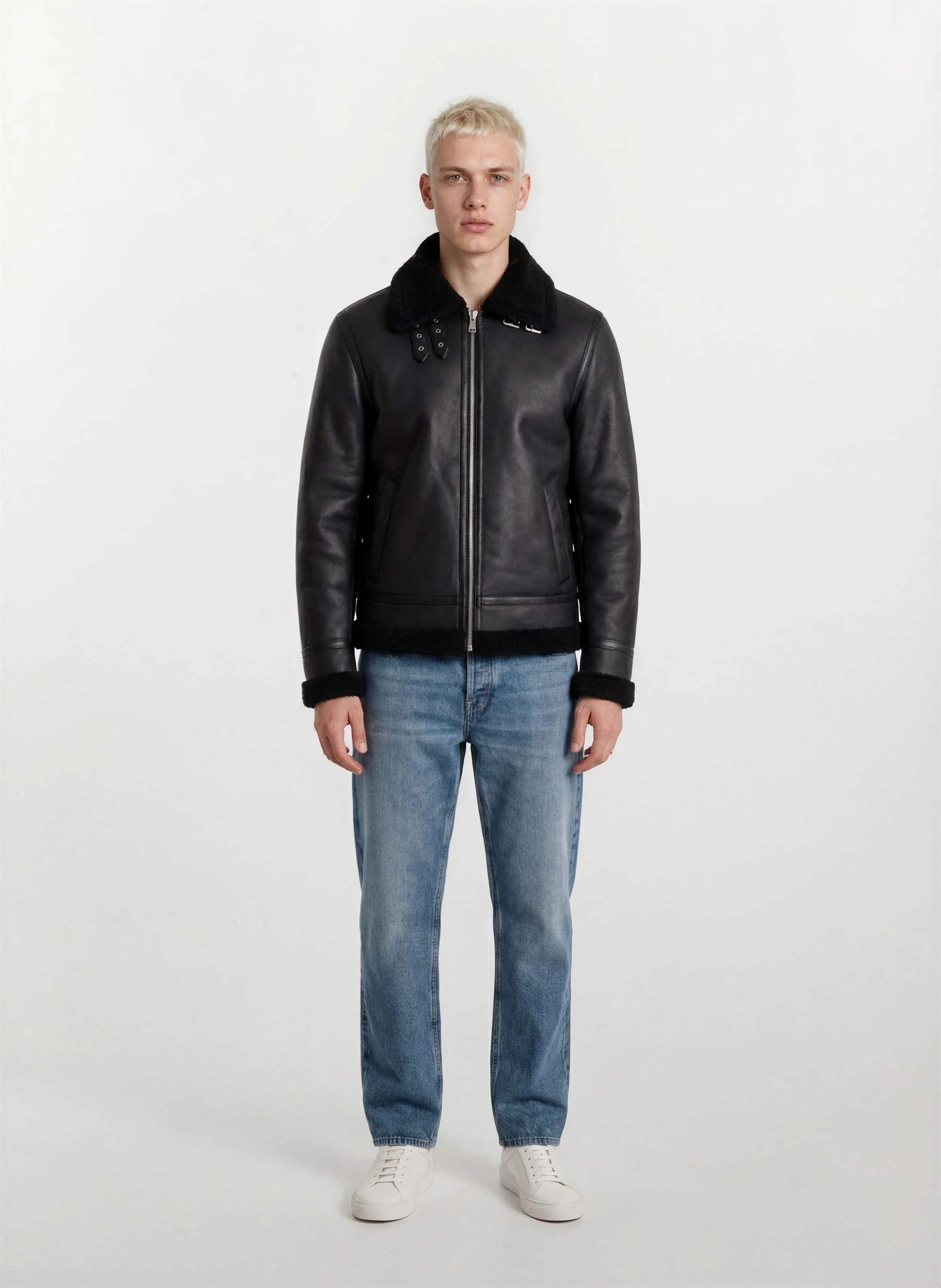 trueprodigy Lederjacke »Keno Oversize Lederjacke mit Pelzbesatz« ohne Kapuze