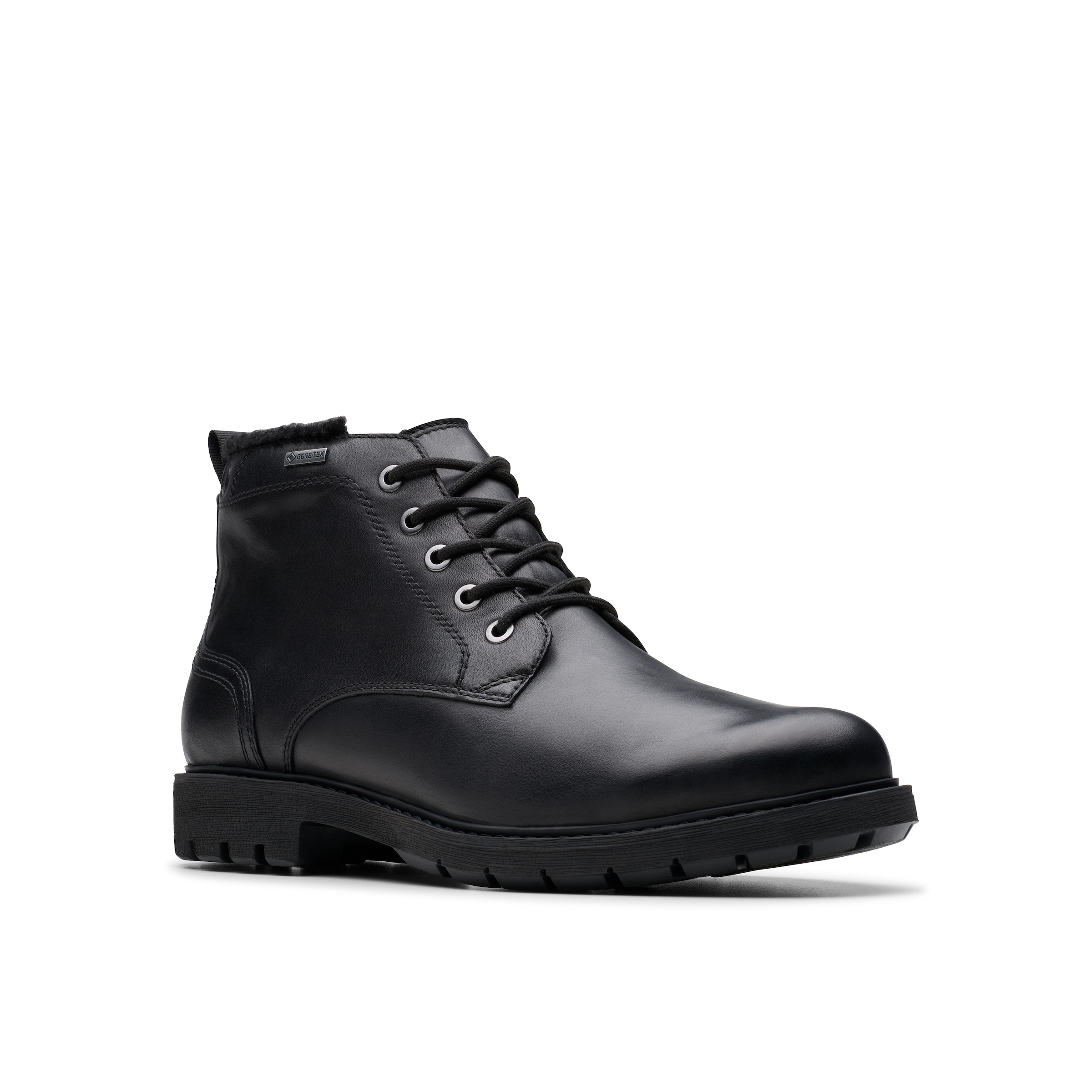 Clarks Schnürstiefel »BatcombeMixGTX«, Businessstiefelette, Komfortschuh mit wasserdichter GoreTex