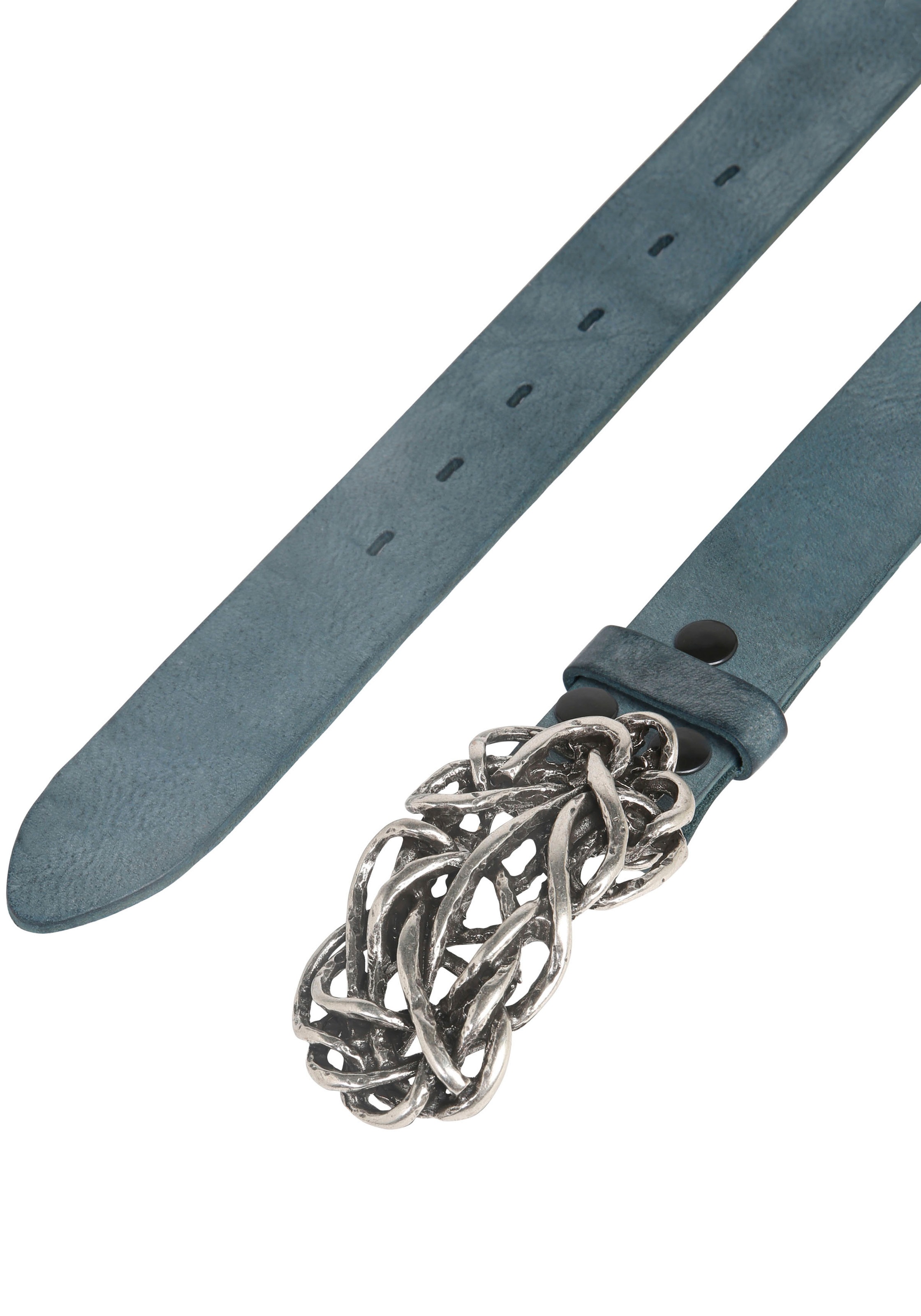 Rettungsring Gürtel Ledergürtel mit austauschbarer Schließe "Strohknoten" günstig online kaufen