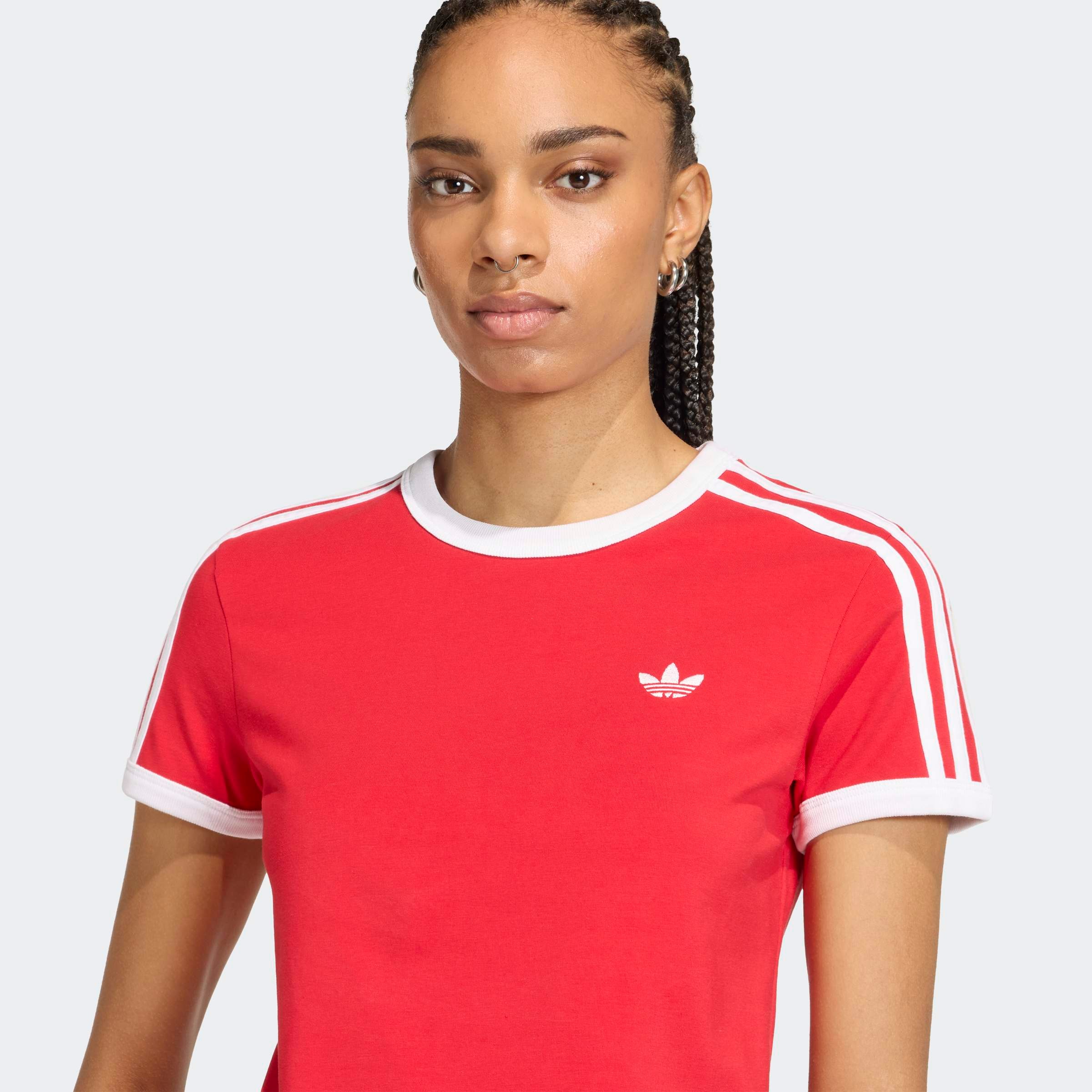 adidas Originals T-Shirt »3-STREIFEN SCHMAL GESCHNITTEN« sanft anliegende Passform, ohne Verschluss, für sportlichen Look