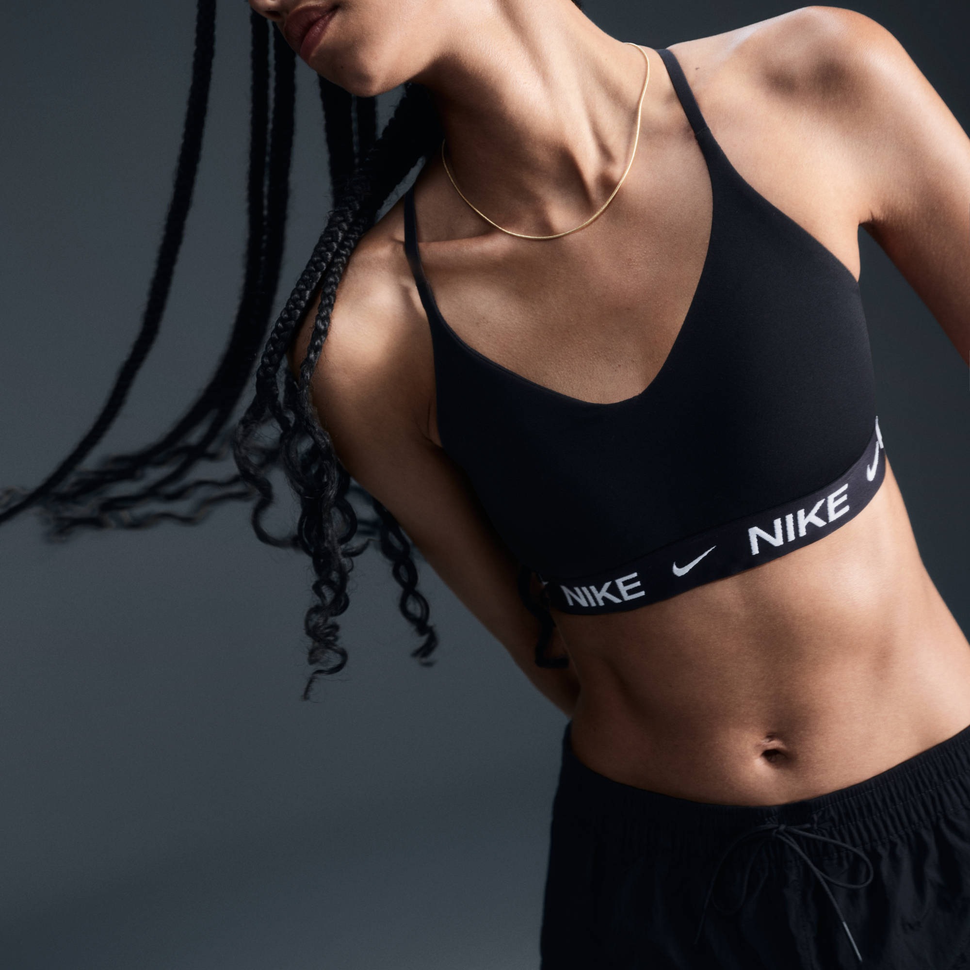 Nike W NK DF Indy Lgt Spt Bra Tanktop Black/White XS 3