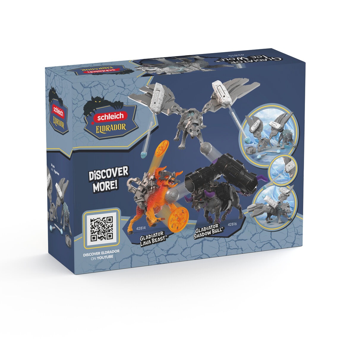Schleich® Spielfigur »ELDRADOR® CREATURES, Gladiator Eiswolf (42815)«