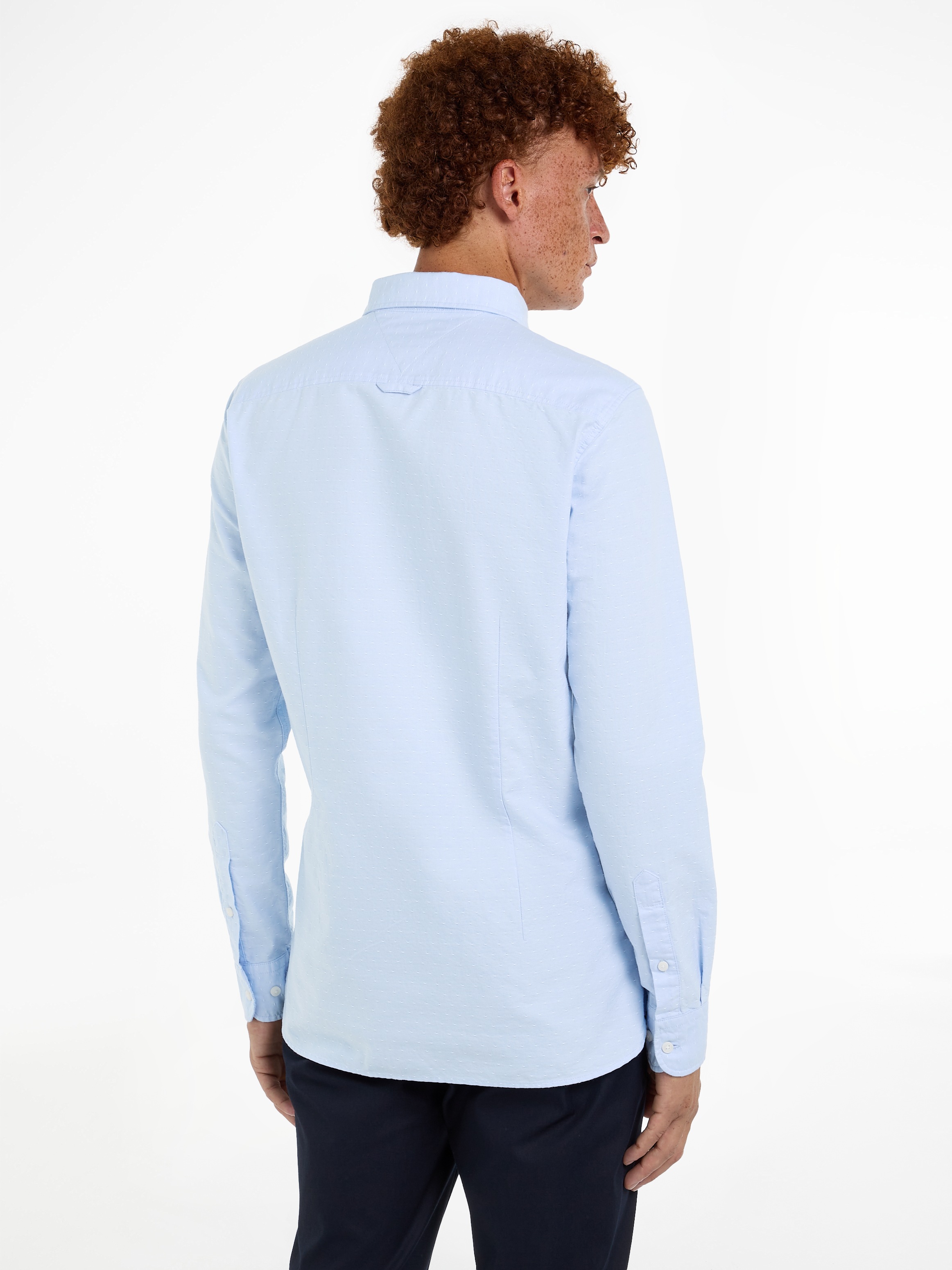 Tommy Hilfiger Langarmhemd "OXFORD DOBBY Slim Fit SHIRT" günstig online kaufen