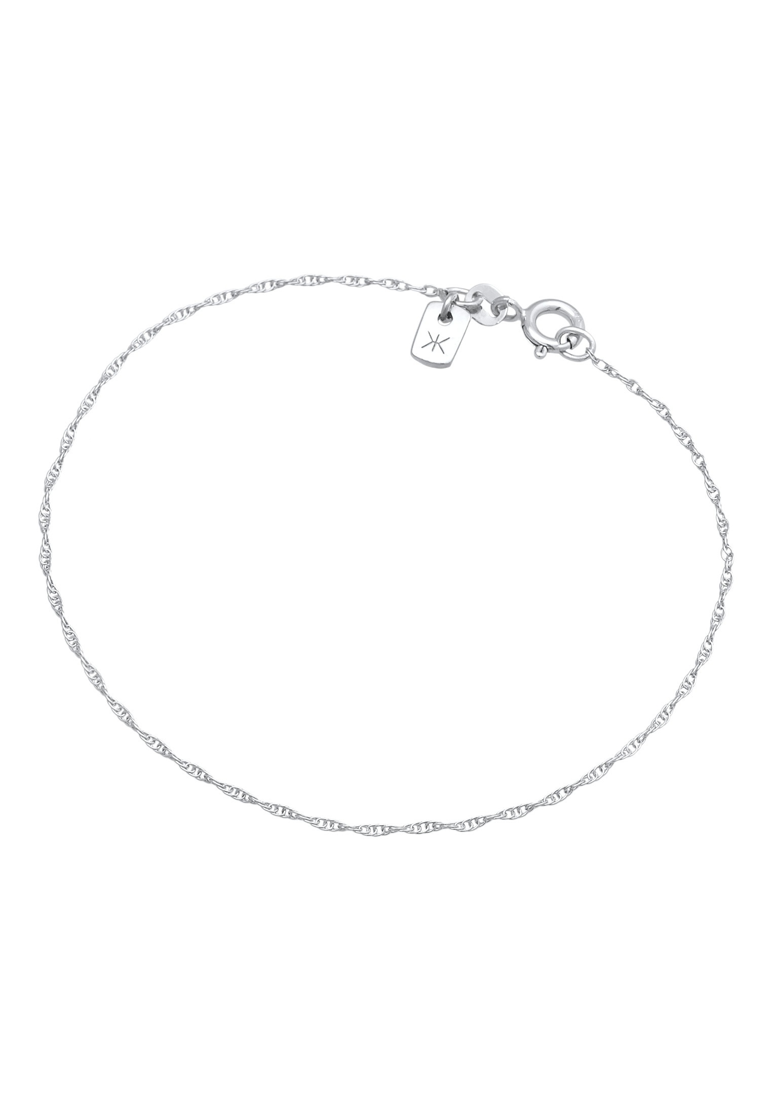 Kuzzoi Armkette »Armband Basic Gliederkette Gedreht 925 Silber«