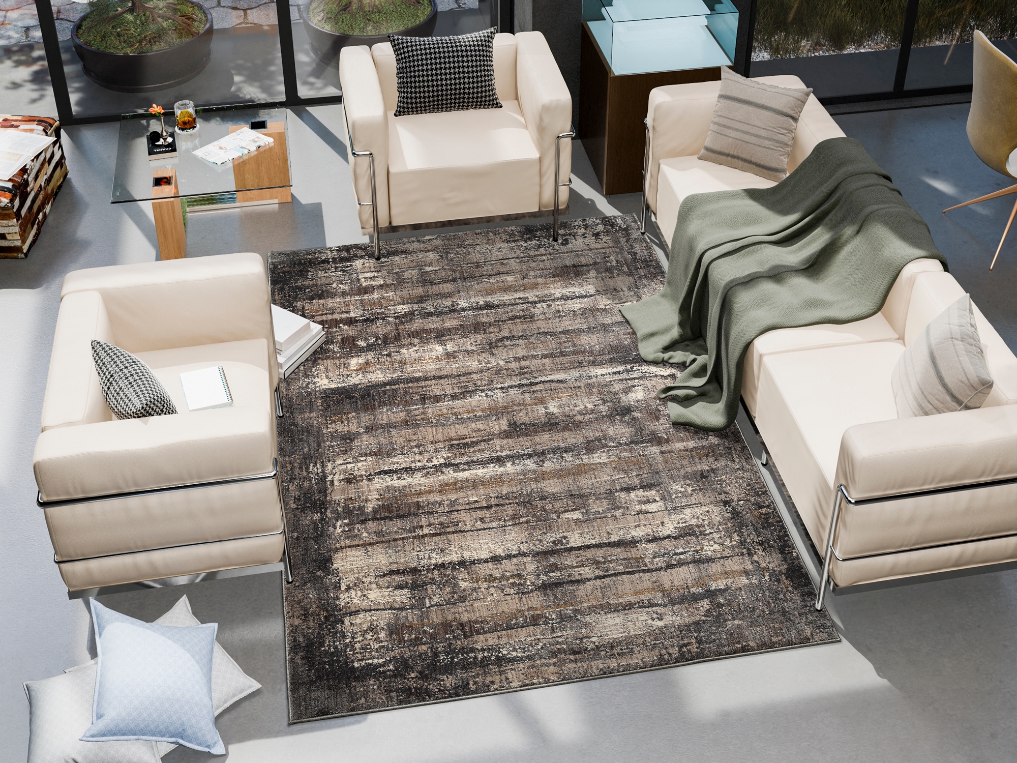 OCI DIE TEPPICHMARKE "MINANO EARTH" rechteckig 9 mm Höhe Design Kurzflor Teppich, hochwertig