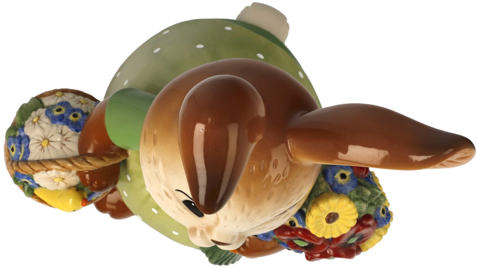Goebel Osterhase »Ein Blumengruß«, Sammelfigur, Hasenmädchen mit Korb und Blumenstrauß