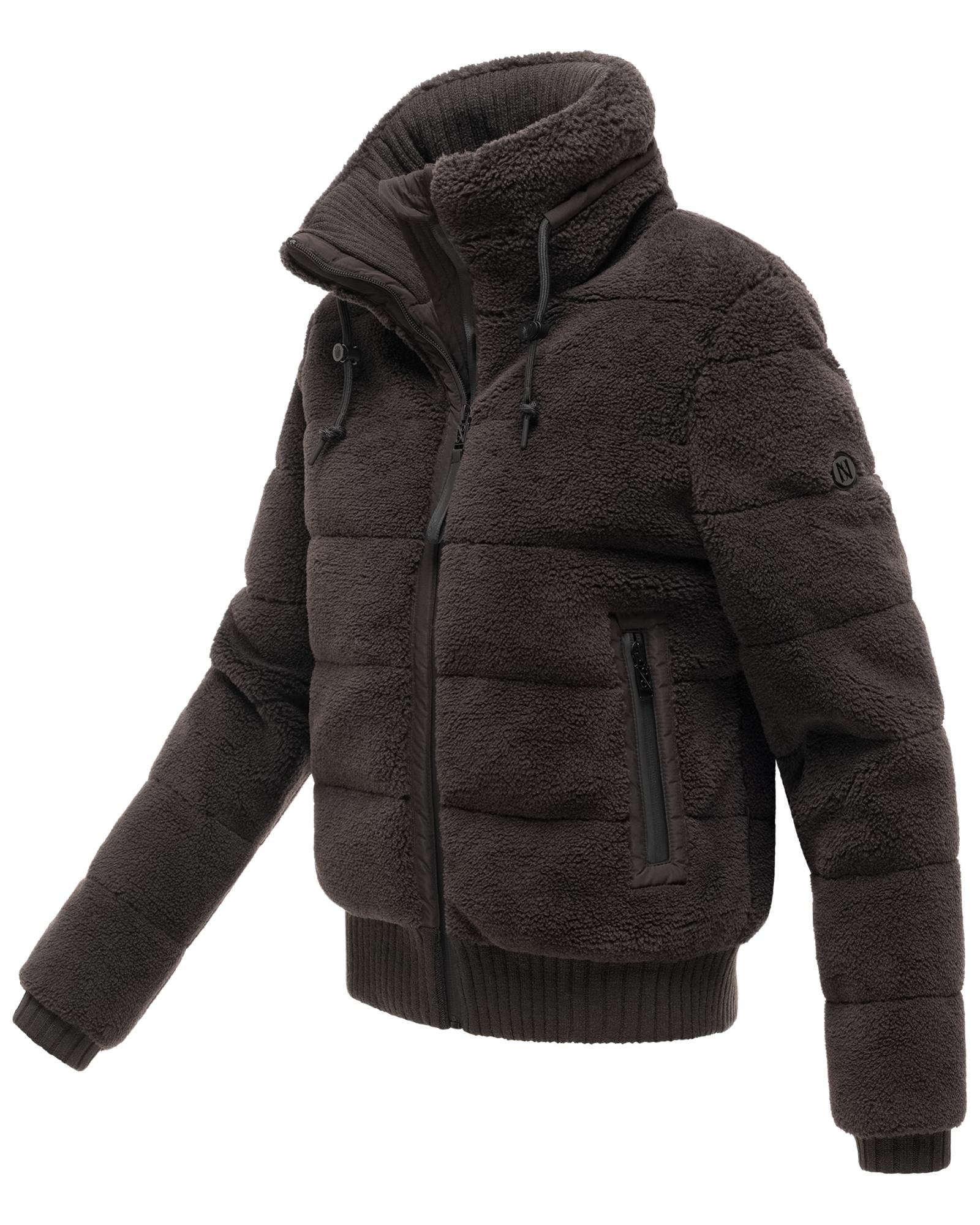 Navahoo Plüschjacke »Schneepuder 14« ohne Kapuze warme Damen Teddyjacke für den Winter