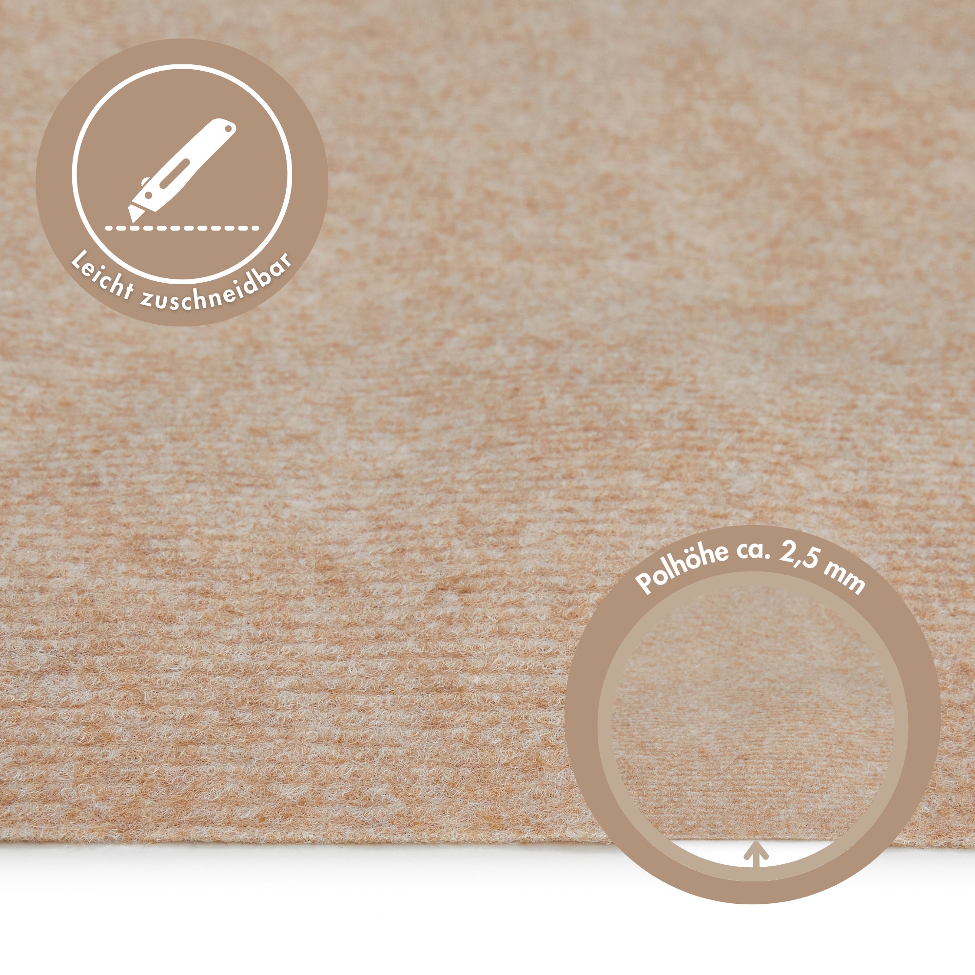 Andiamo Teppichboden "Milo, Nadelfilz, Made in Belgium" rechteckig 2,5 mm H günstig online kaufen