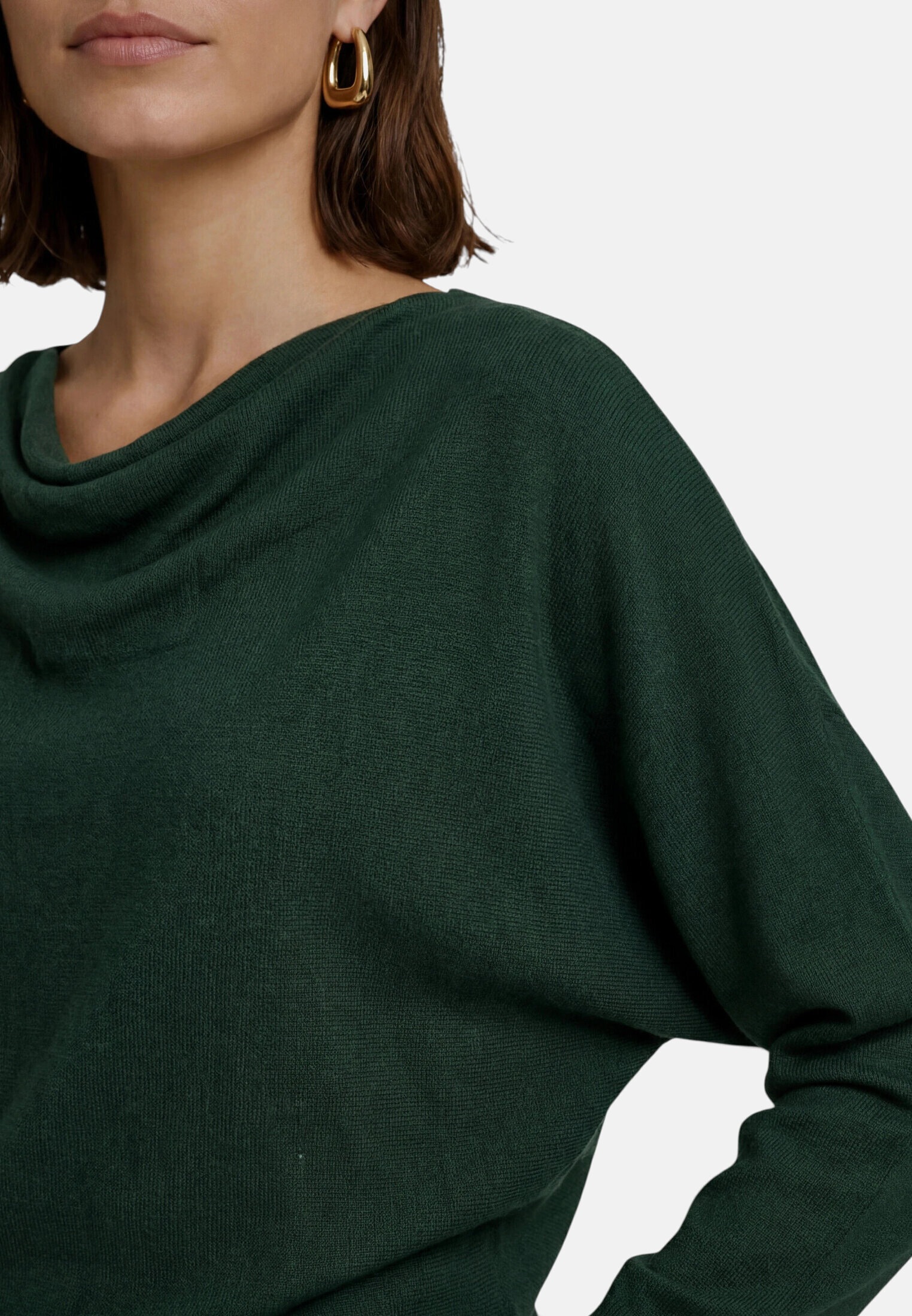 Zero Strickpullover »Damen mit Fledermausärmeln« 1 drapiert / gerafft