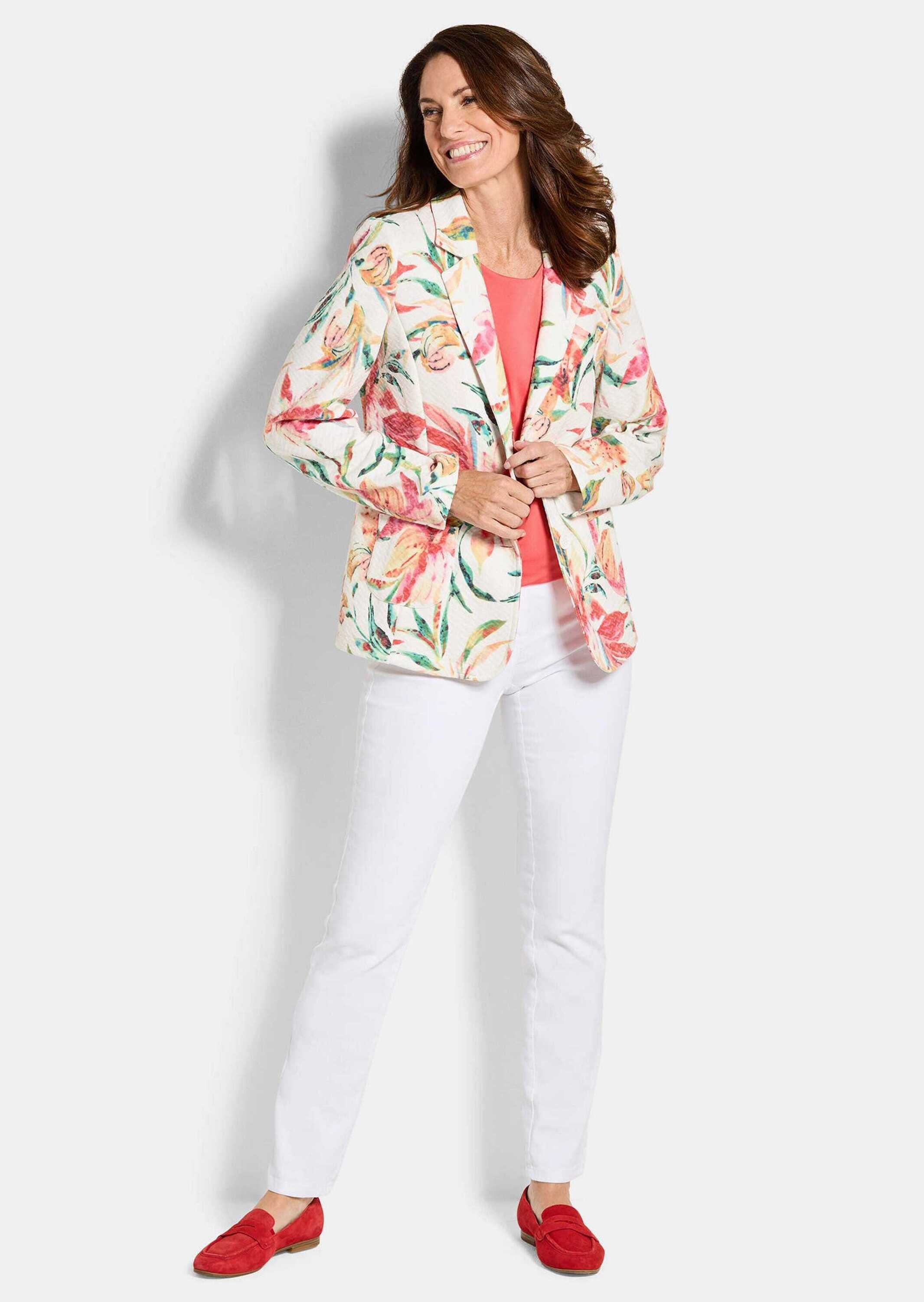 GOLDNER Jackenblazer "Kurzgröße Jacquardblazer mit Waffelstruktur" Jaquardw günstig online kaufen