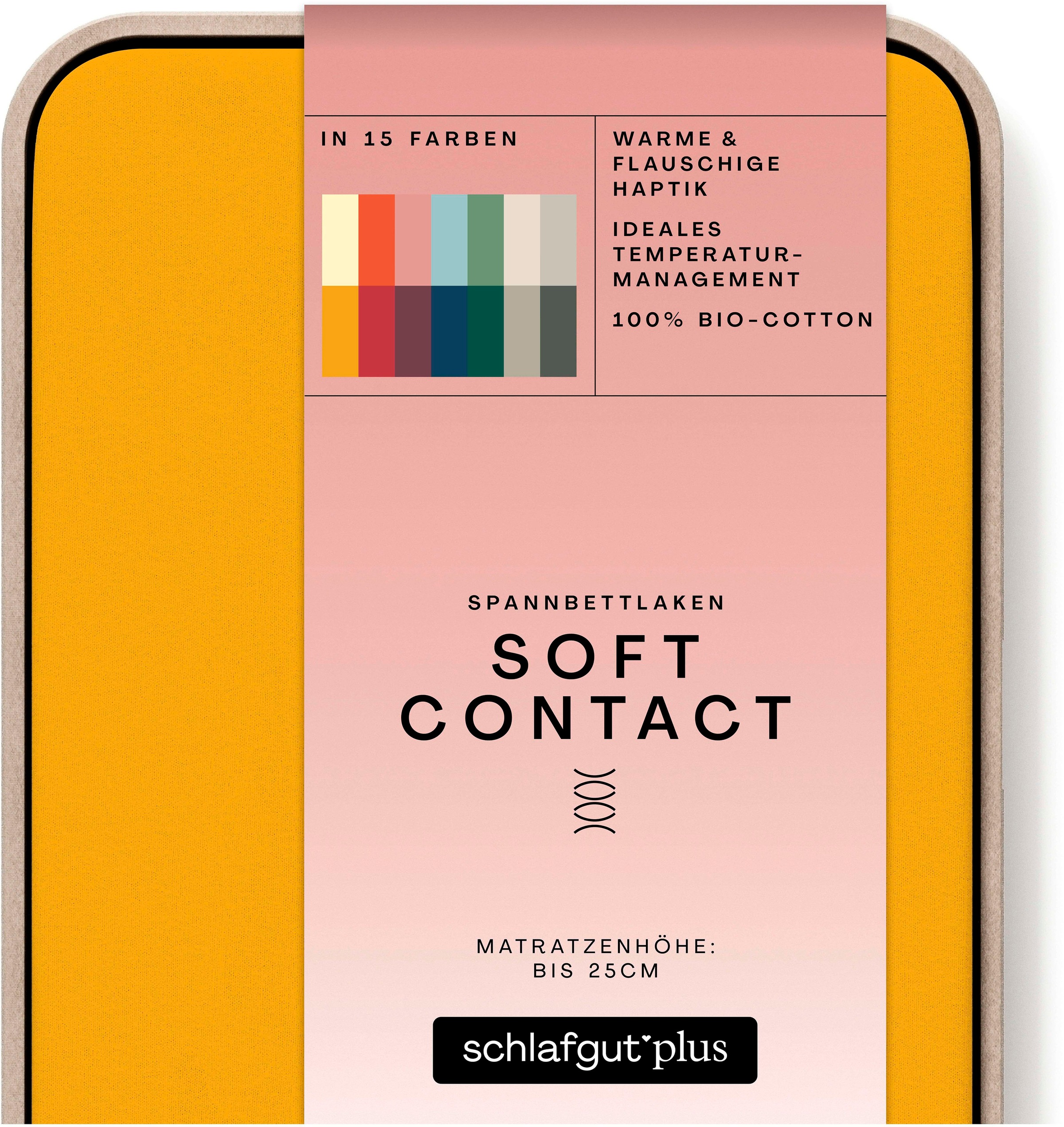 Schlafgut Spannbettlaken »Soft Contact«, 100% Bio Baumwolle