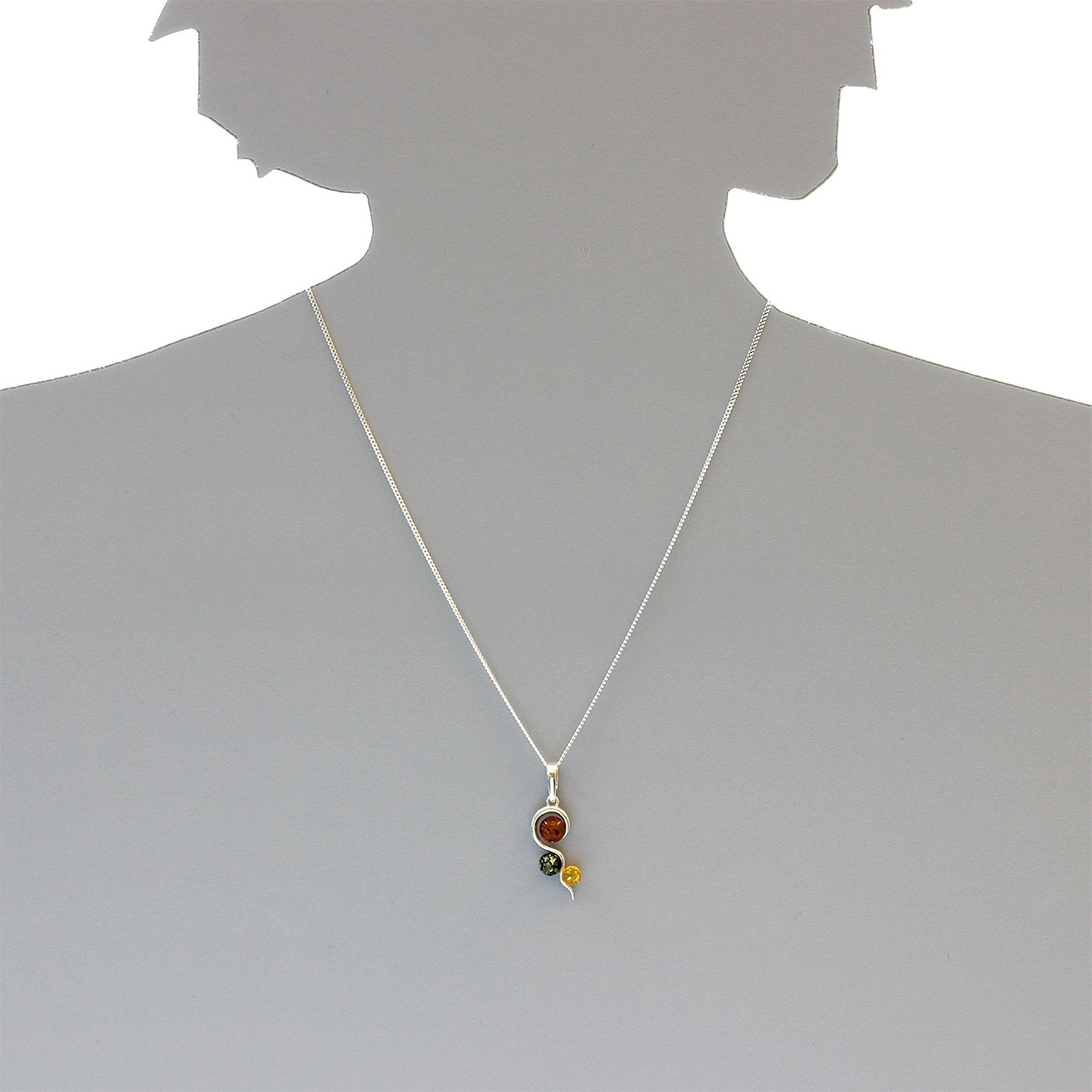 OSTSEE-SCHMUCK Kette mit Anhänger »- Valentine - Silber 925/000 - Bernstein«