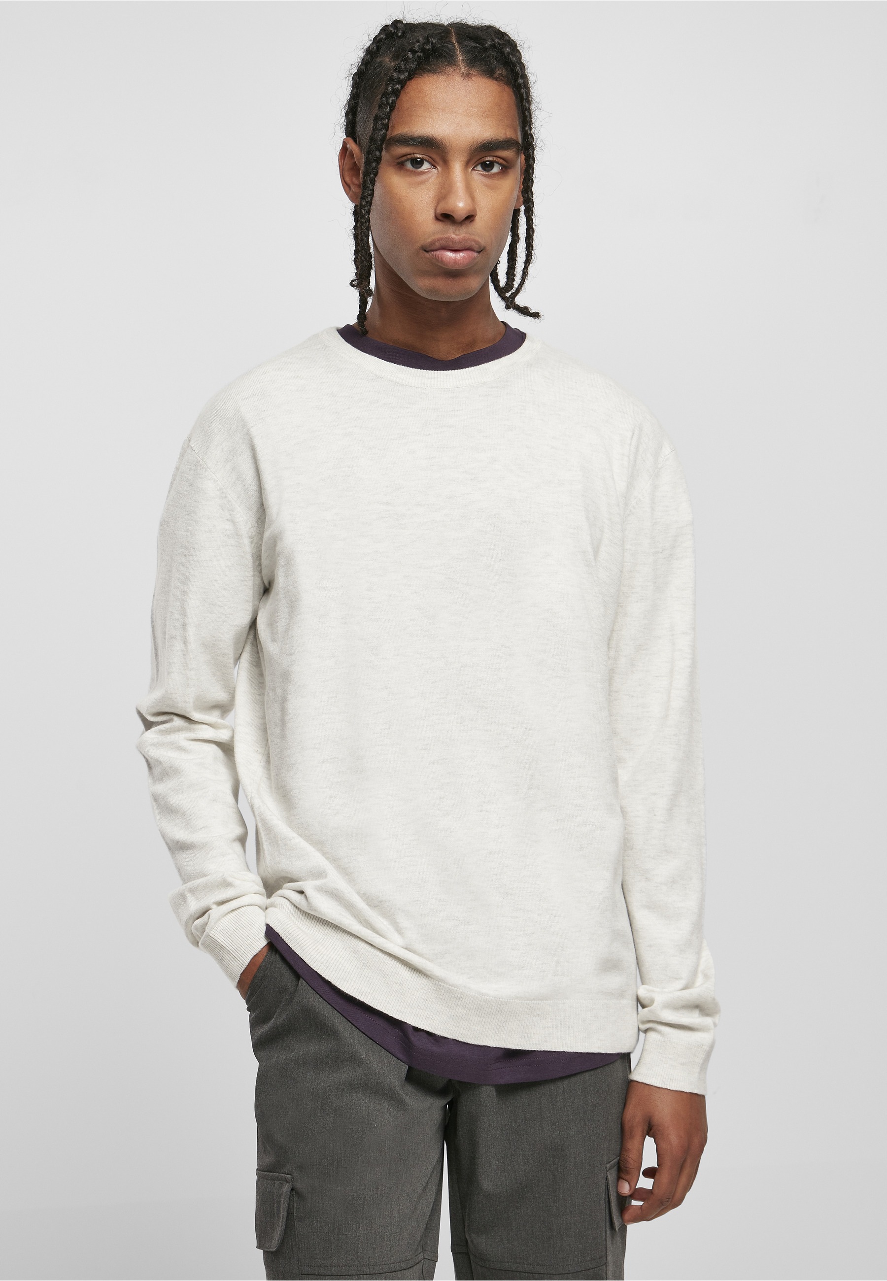 URBAN CLASSICS Rundhalspullover »Urban Classics Herren Eco Mix Sweater« 1 Stk.