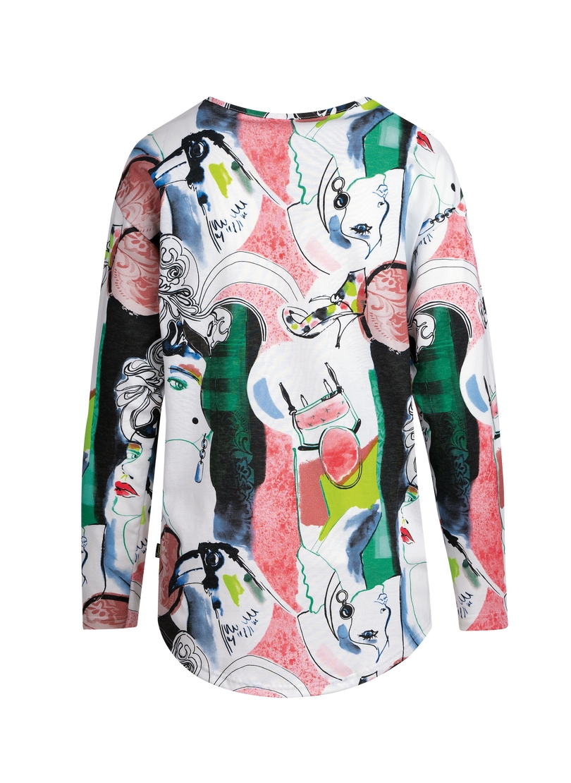 Oberteil mit Langarm | Trigema Print« abstraktem »TRIGEMA kaufen Schlafanzug BAUR Schlafanzug