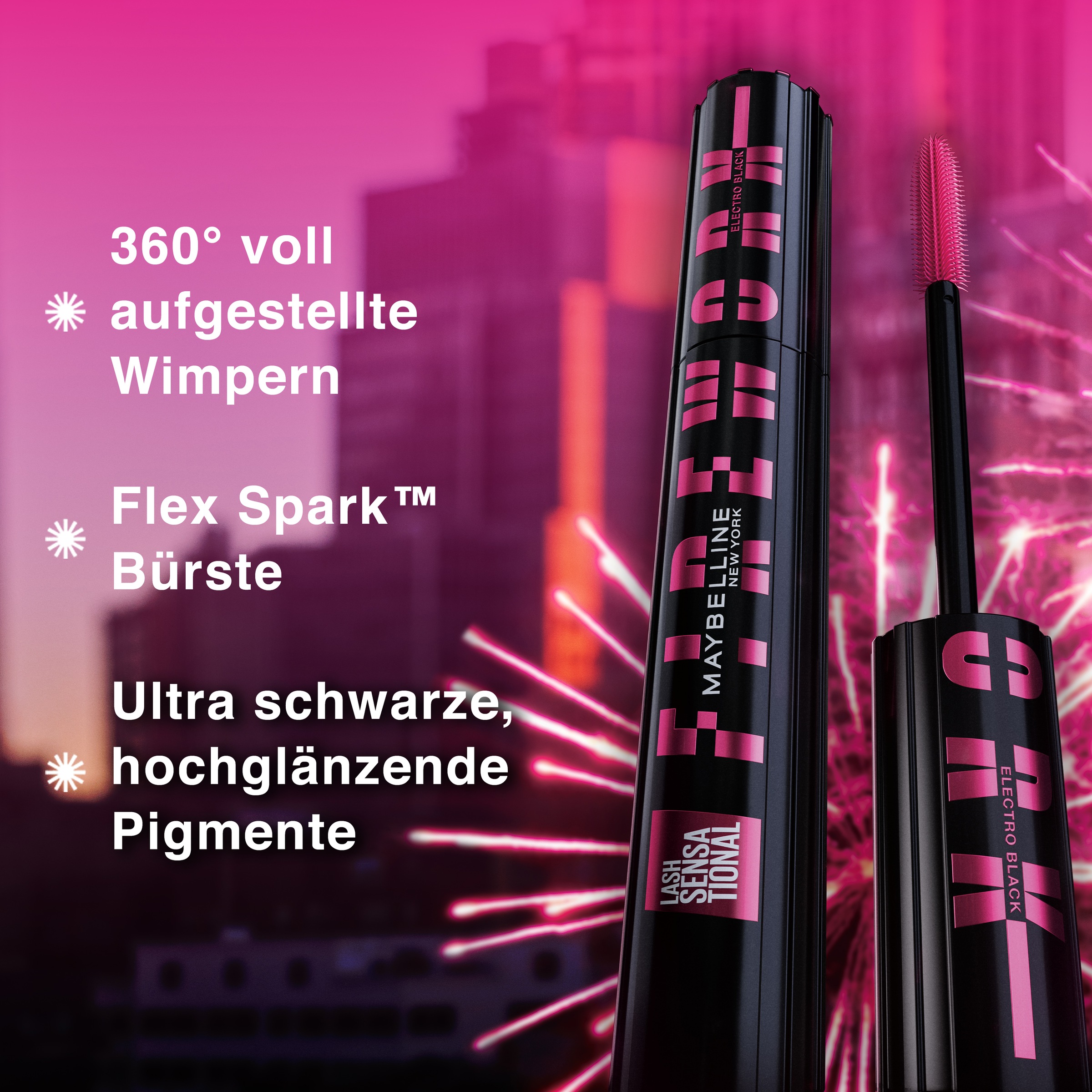 MAYBELLINE NEW YORK Mascara »Maybelline New York Firework Electro Black Mascara«