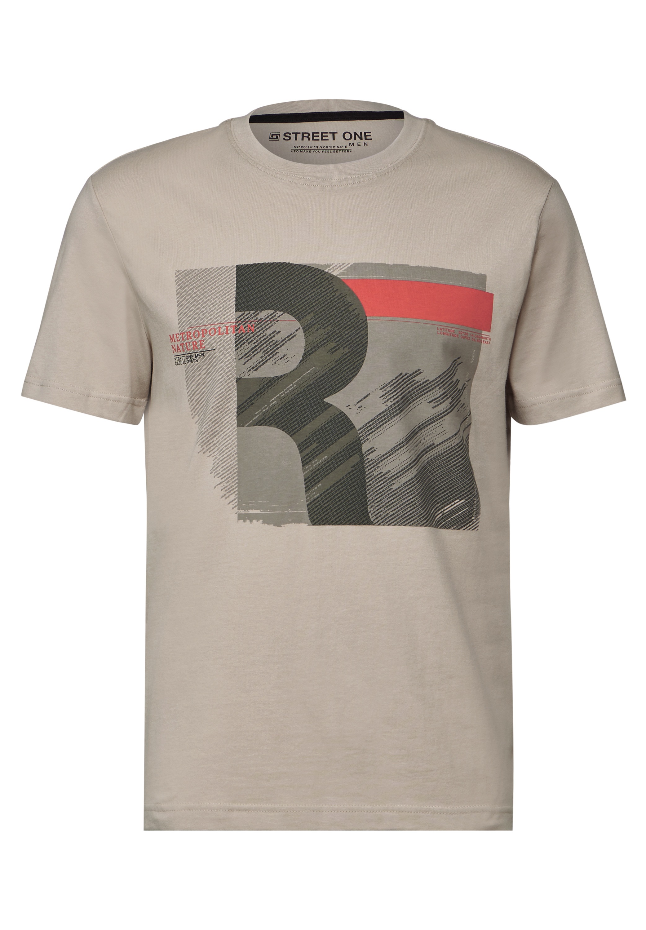 STREET ONE MEN T-Shirt, aus reiner Baumwolle