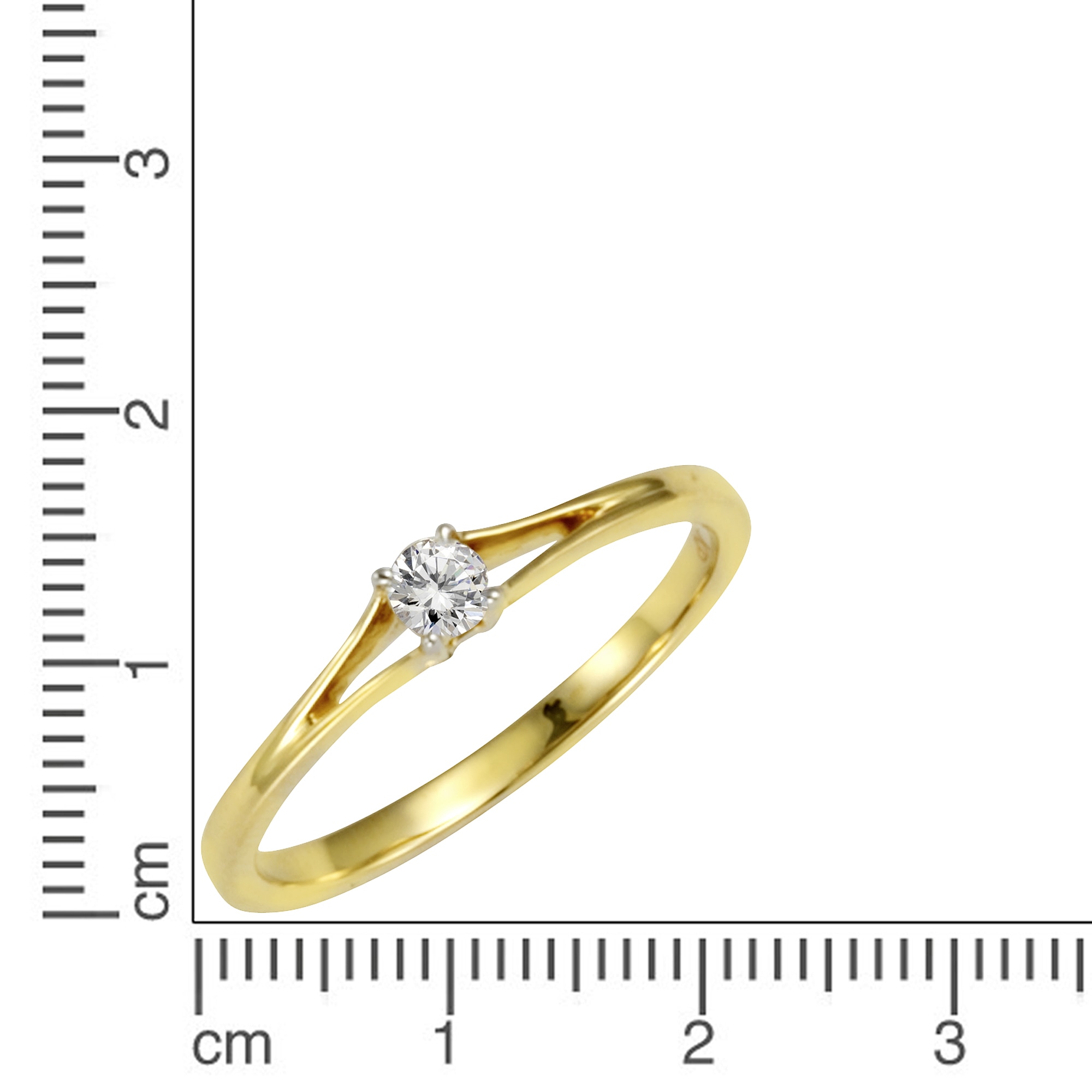 Diamonds by Ellen K. Fingerring »Gold 585 zweifarbig Brillant 0,10ct.«