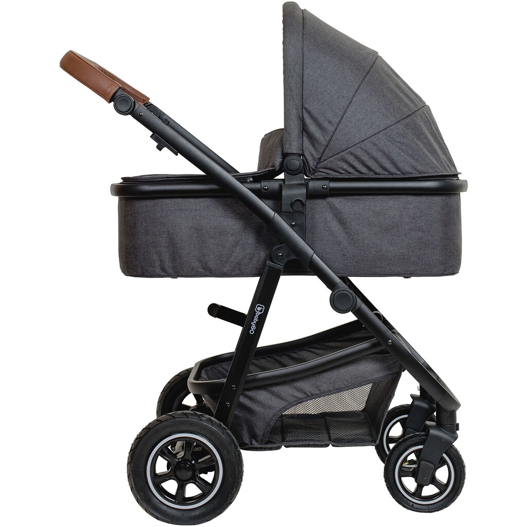 BabyGo Kombi-Kinderwagen »Simplex AIR 3in1, Grey melange«, 15 kg