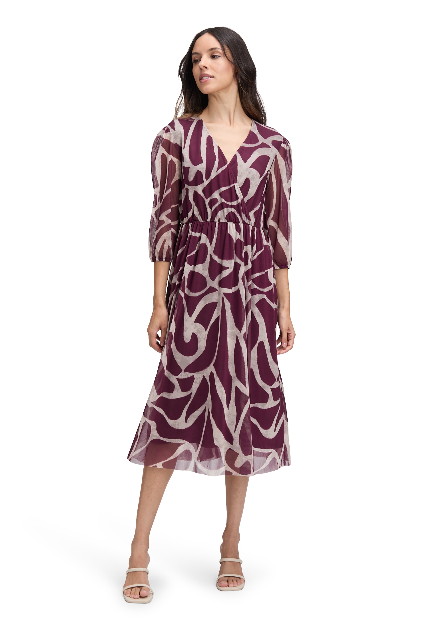 Betty&Co Druckkleid "Betty & Co Damen Mesh-Kleid mit Print" günstig online kaufen